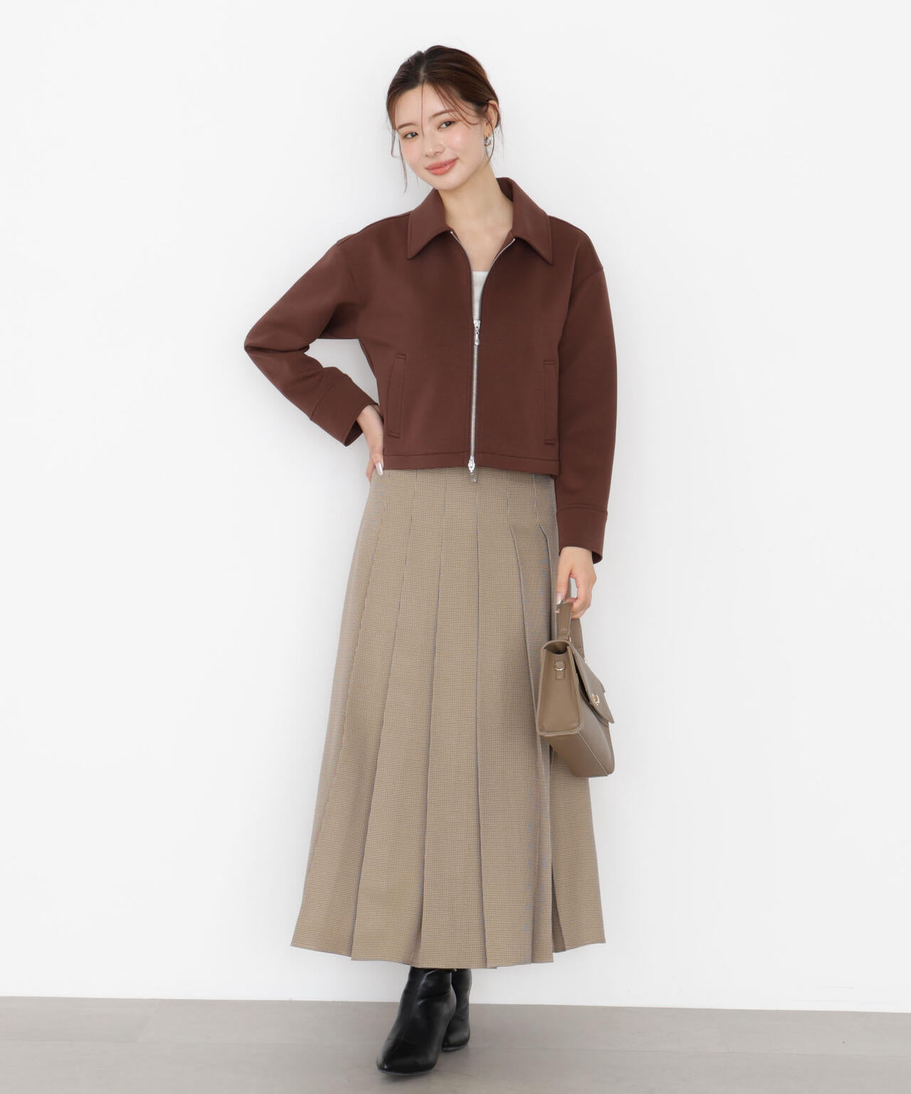 襟付きジップカットジャケット