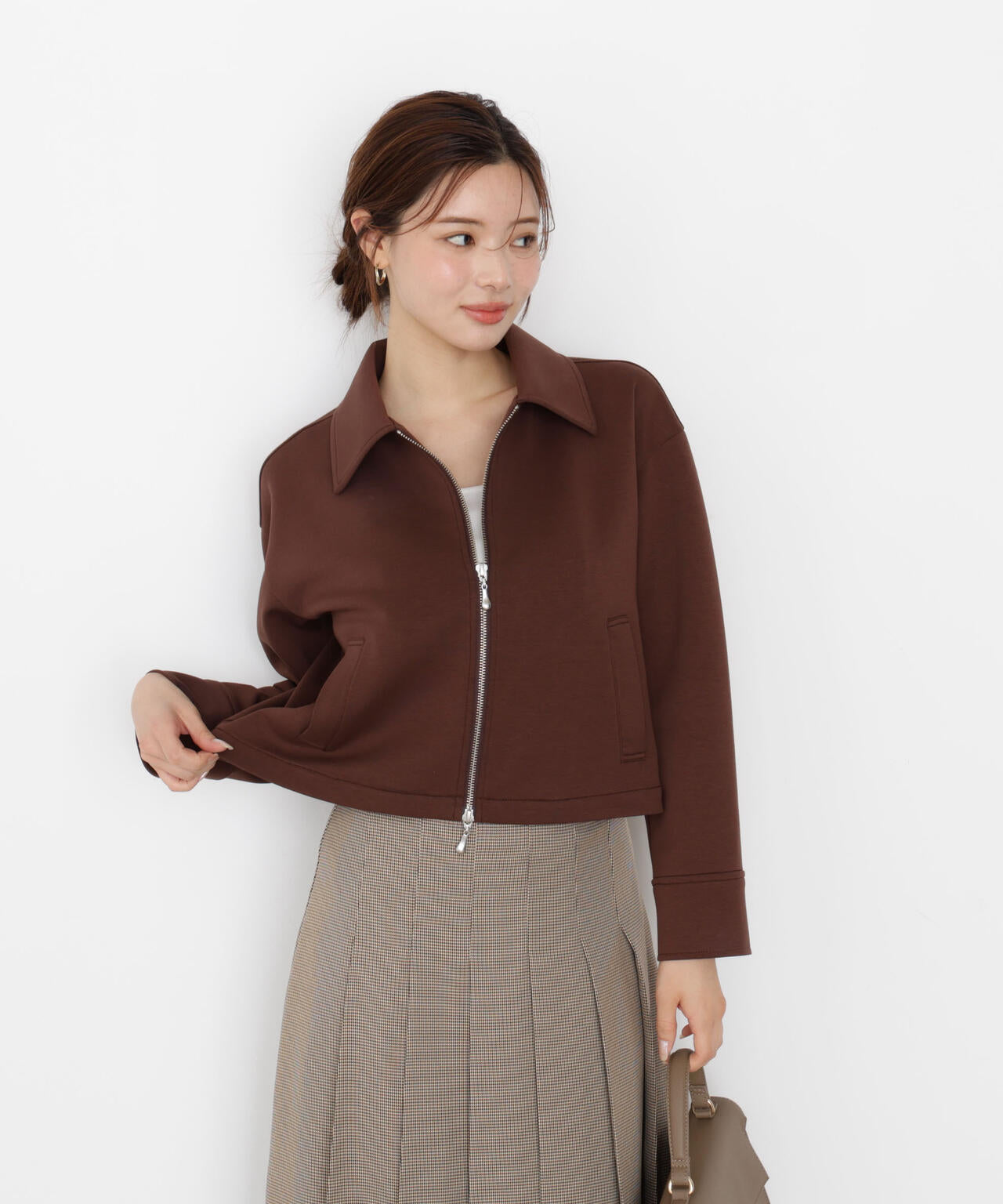 襟付きジップカットジャケット