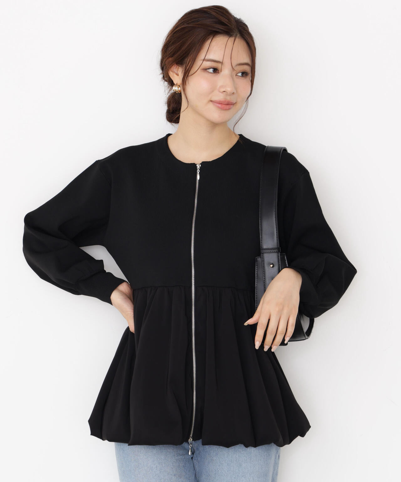 バルーンニットブルゾン