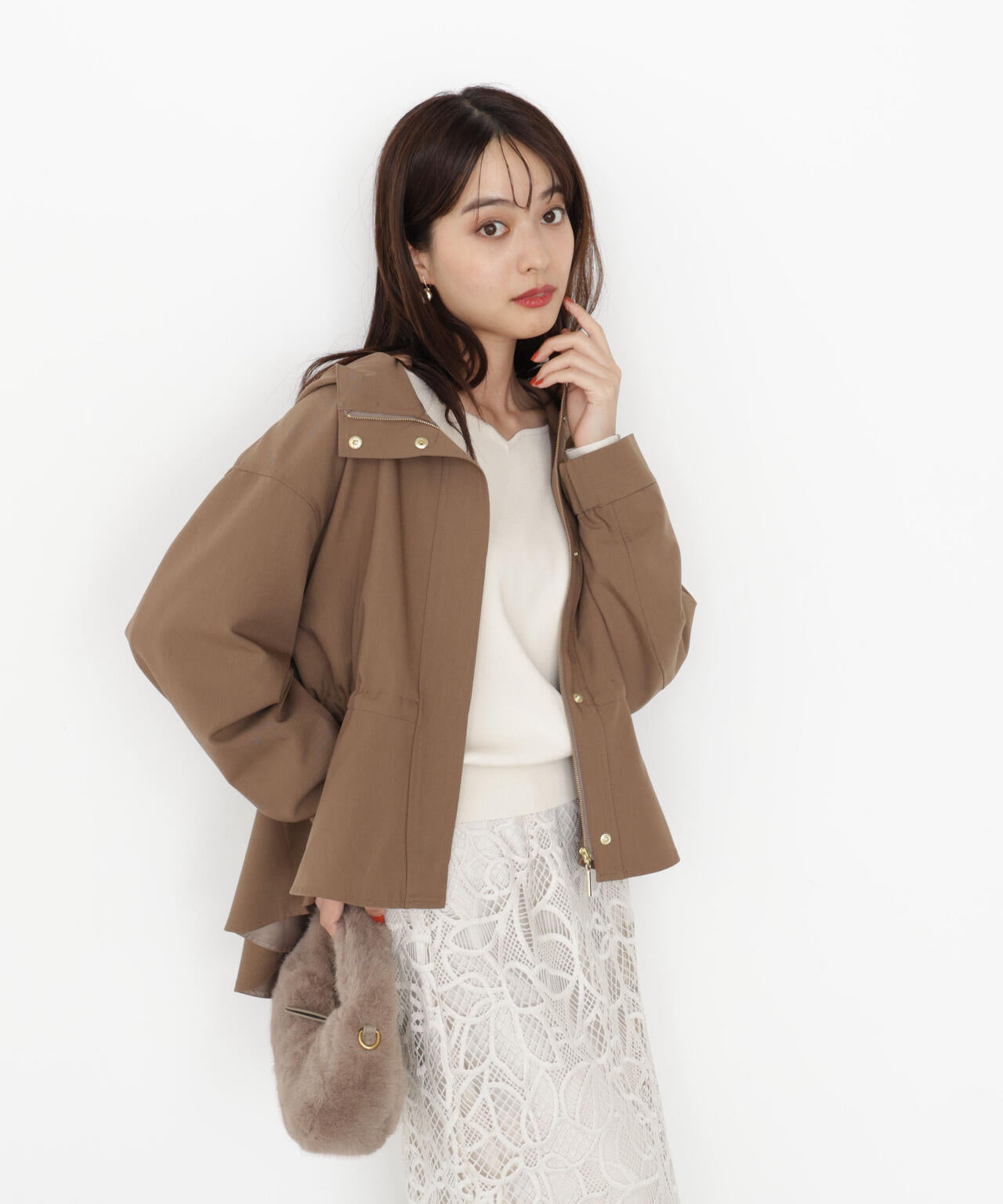 【松川星さん着用】フード付きマウンテンパーカー