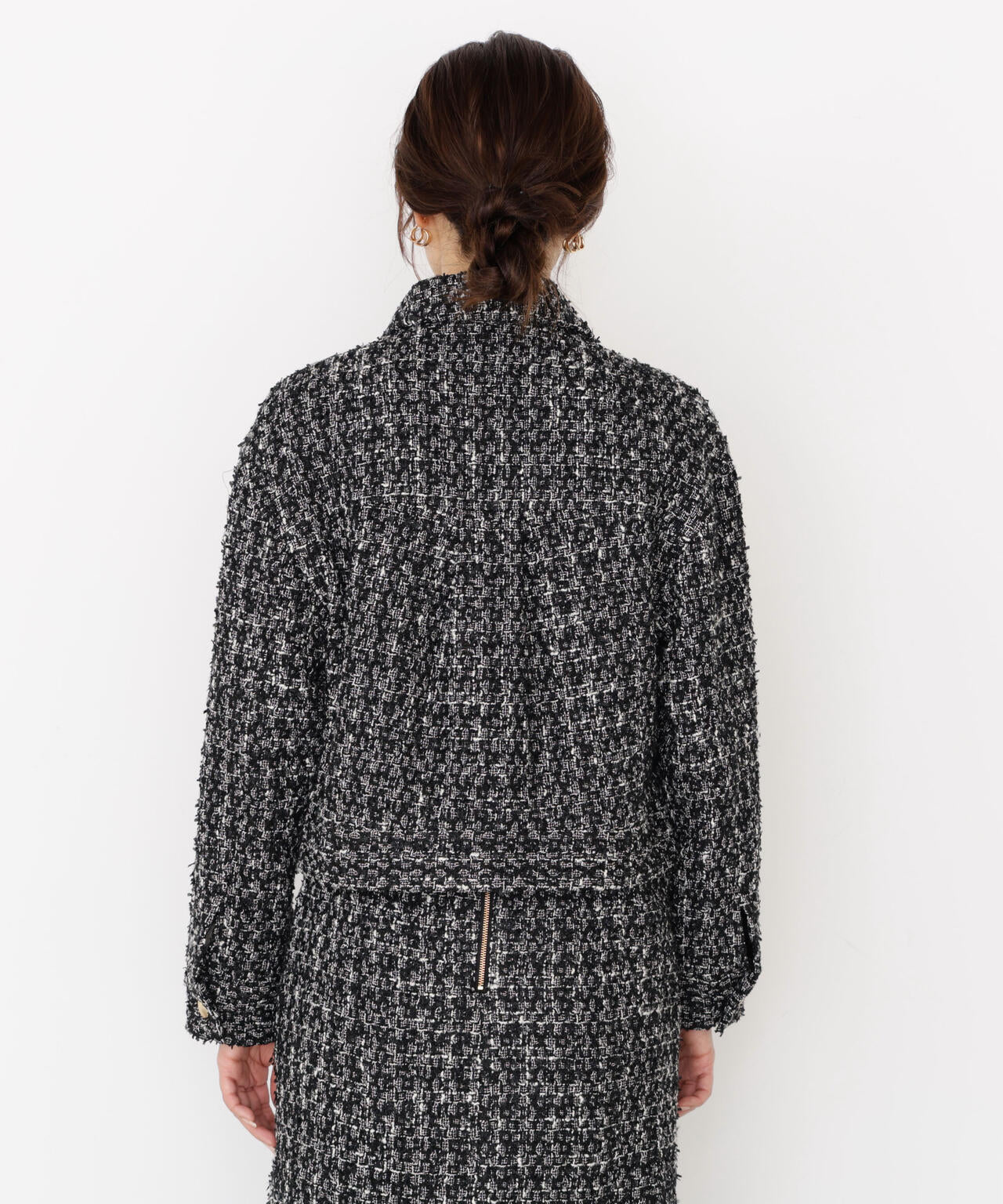 【松川星さん着用】ラメツイードブルゾン