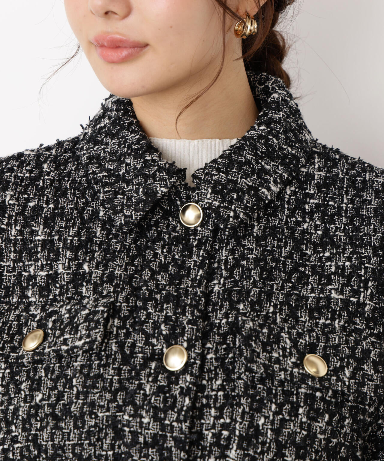 【松川星さん着用】ラメツイードブルゾン