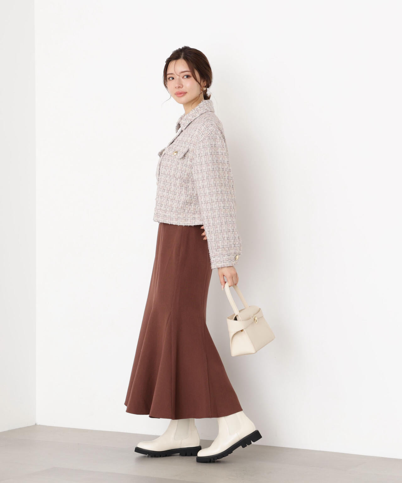 【松川星さん着用】ラメツイードブルゾン