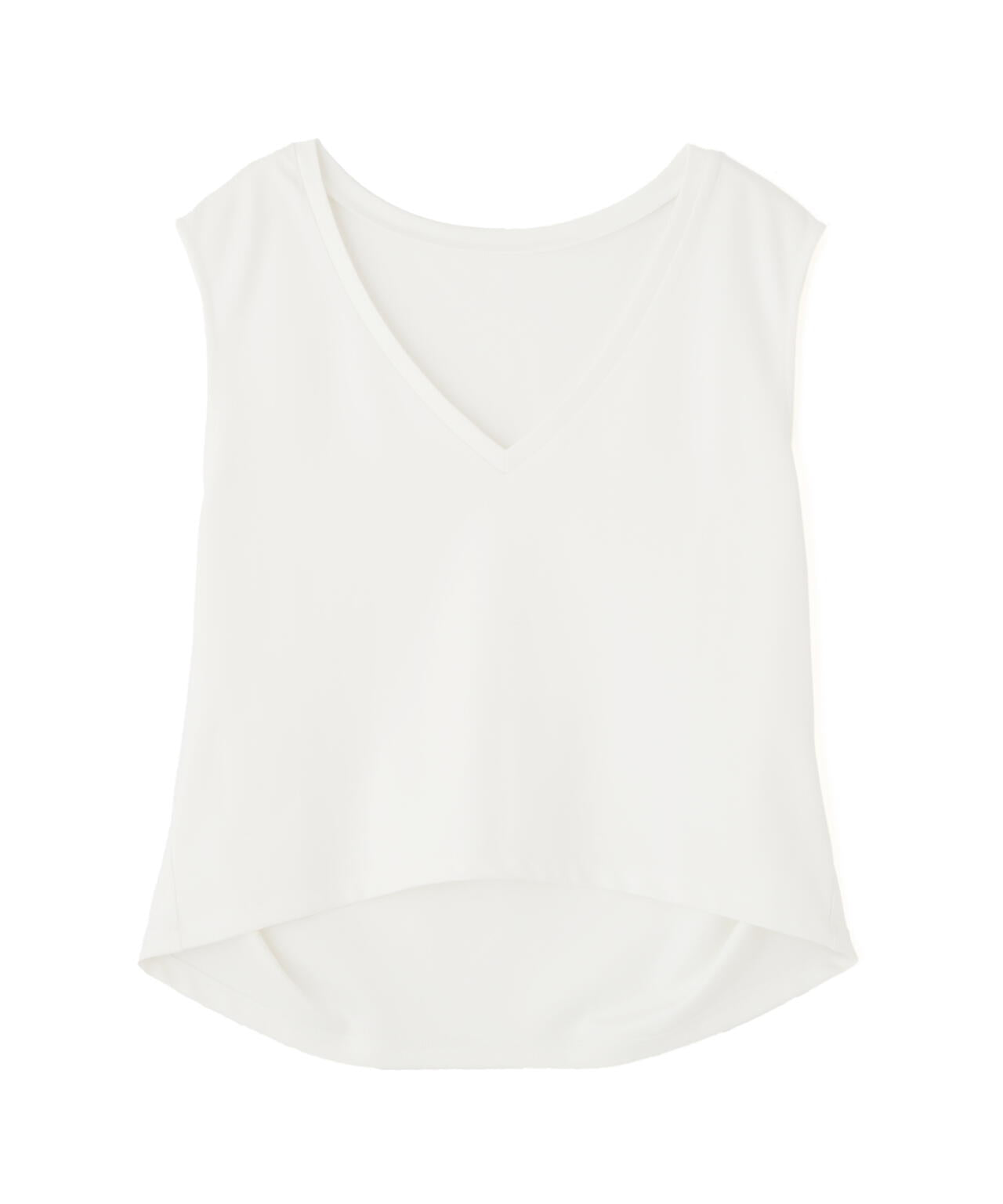 <ウォッシャブル>Vネックフォルムカットソー