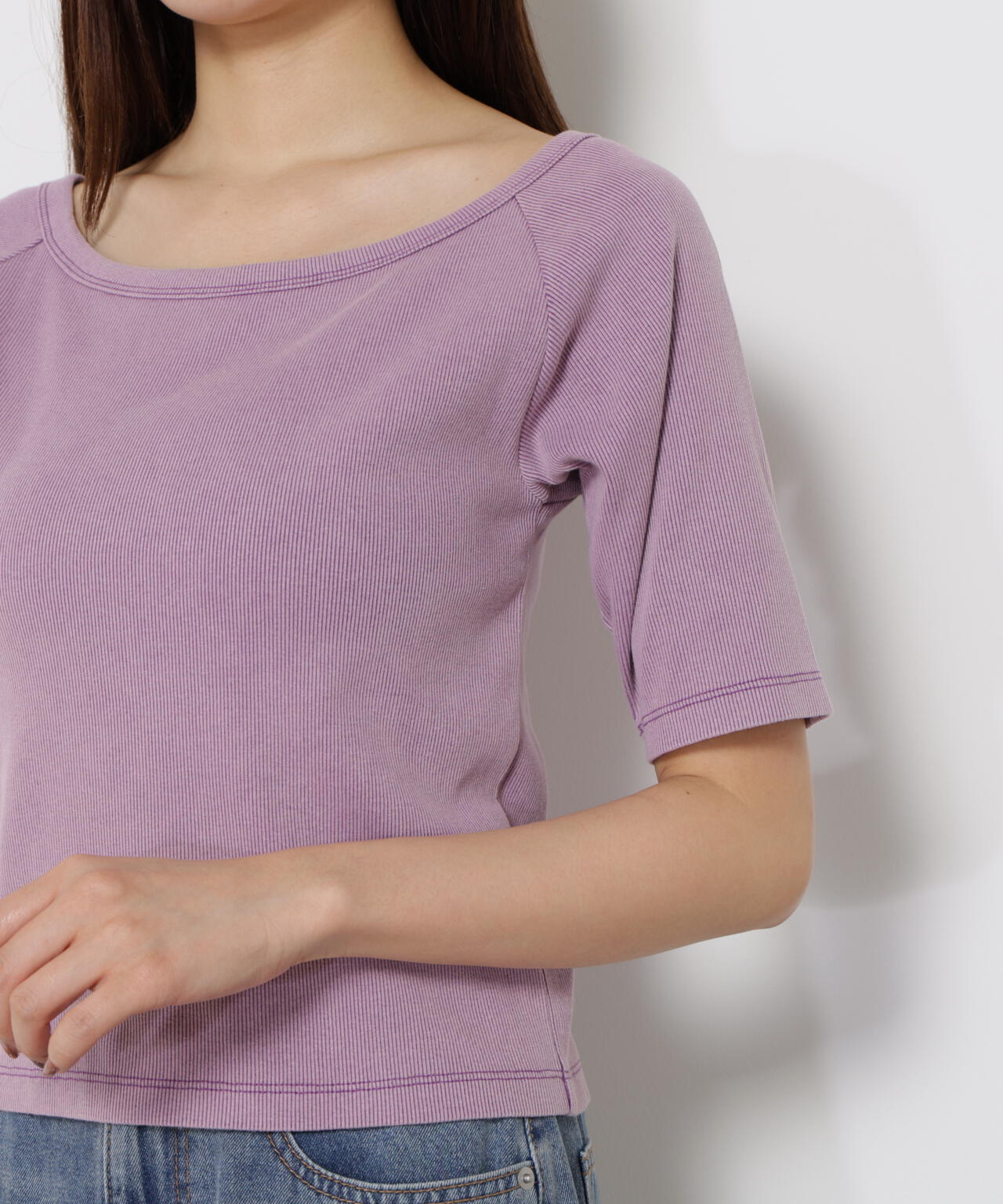 ピグメントリブカットソー