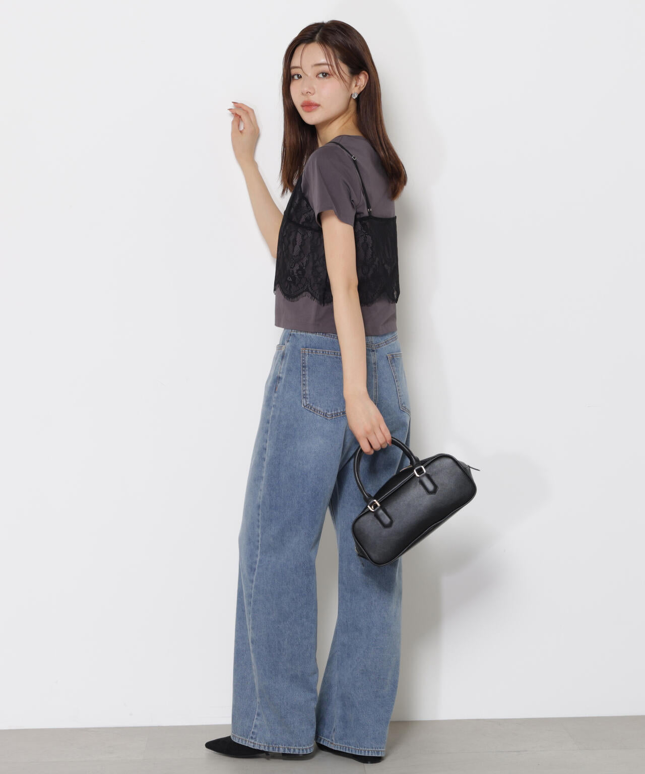 レースキャミセットカットソー