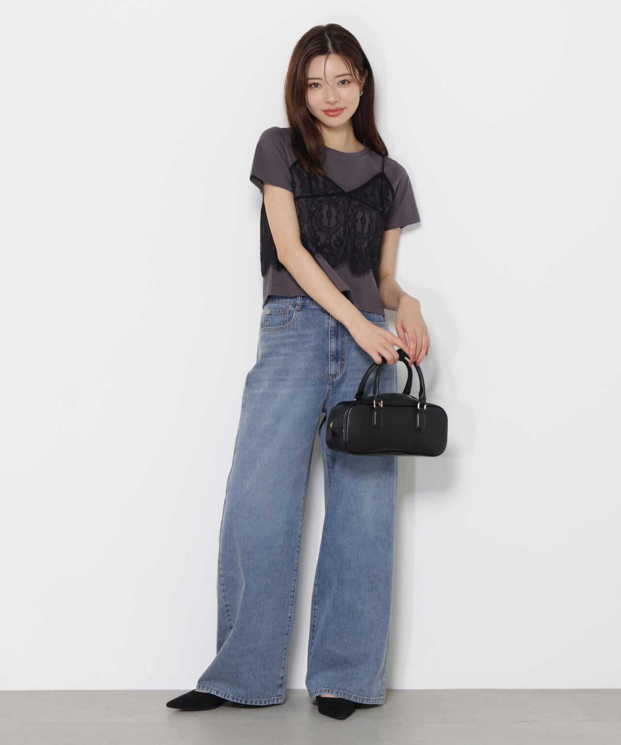 レースキャミセットカットソー