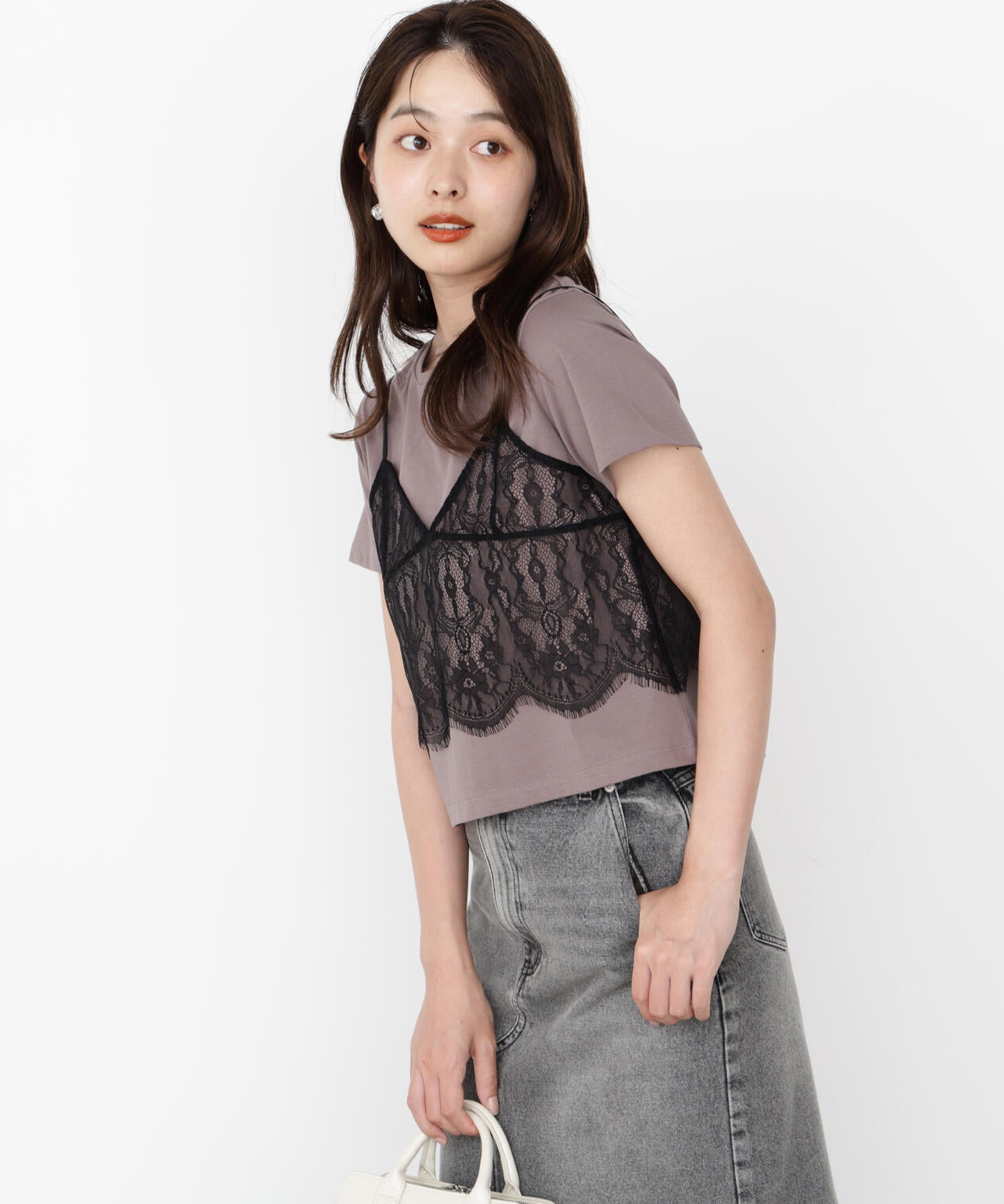 レースキャミセットカットソー