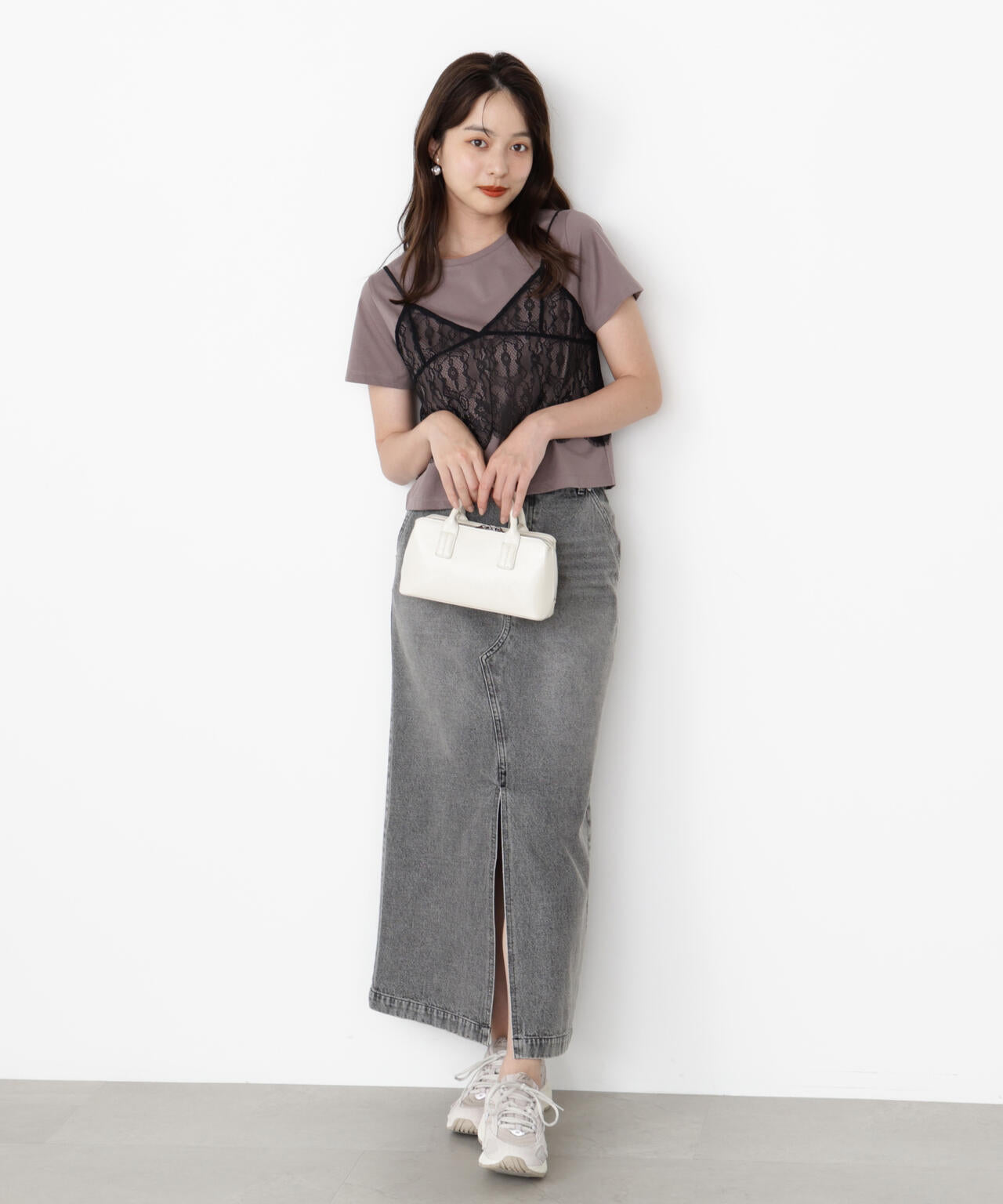 レースキャミセットカットソー