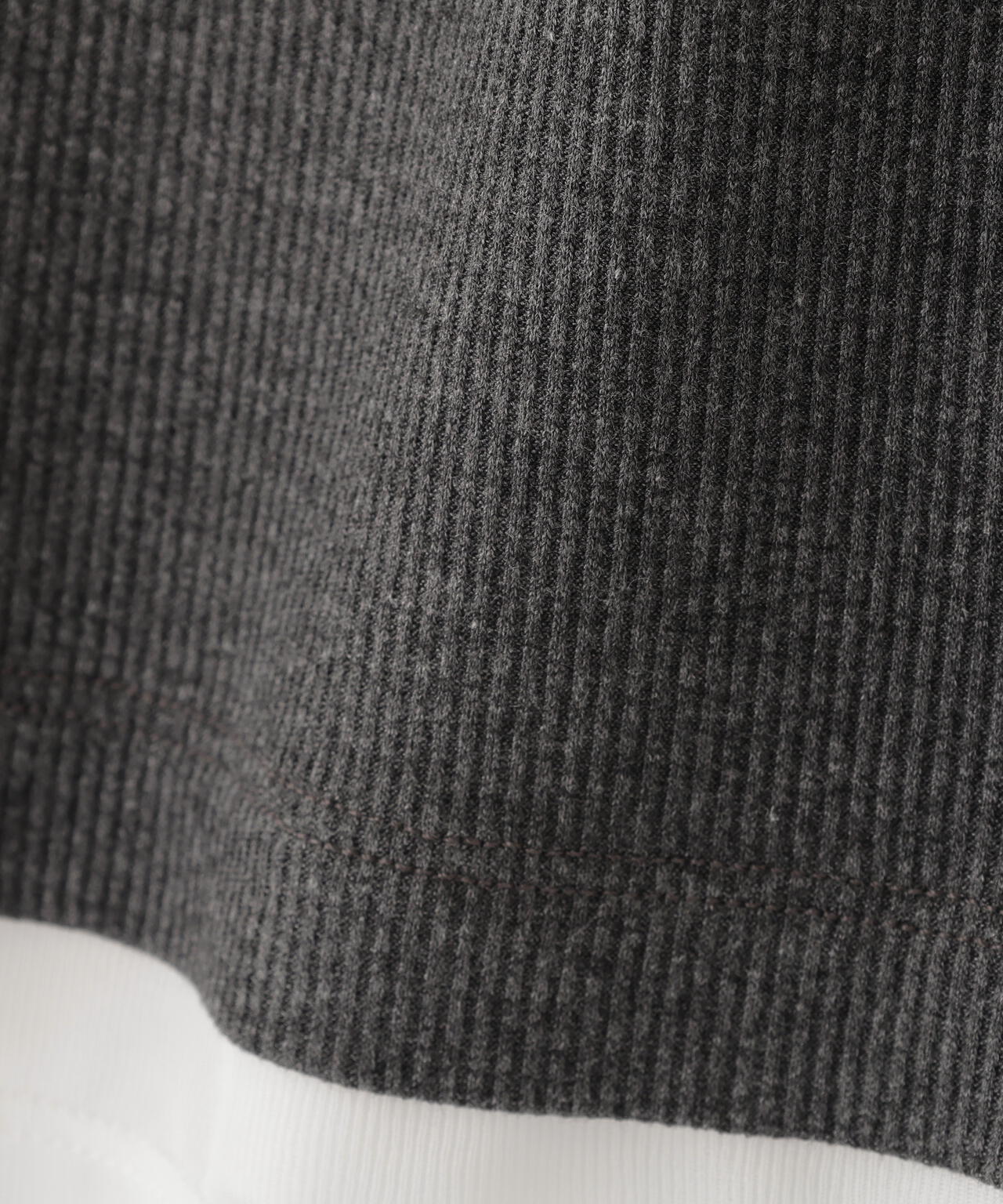 【松川星さん着用】<ウォッシャブル>レイヤード風テレコ