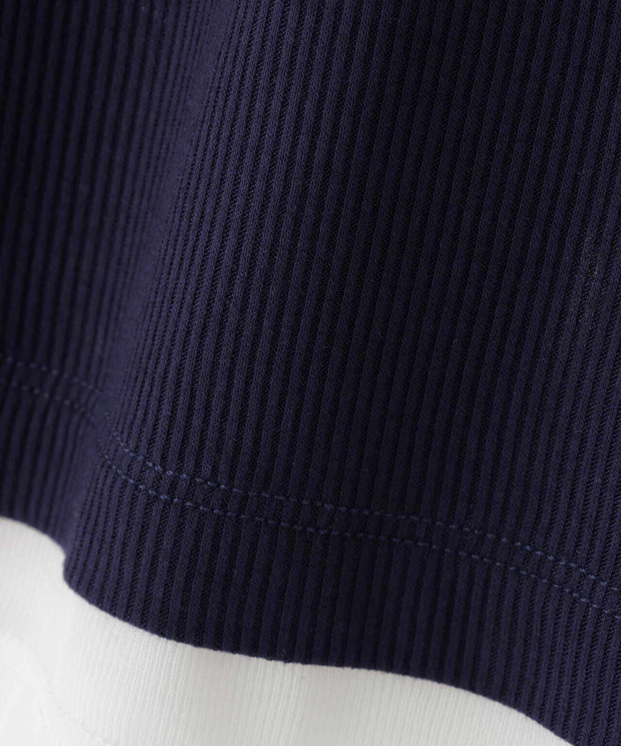 【松川星さん着用】<ウォッシャブル>レイヤード風テレコ