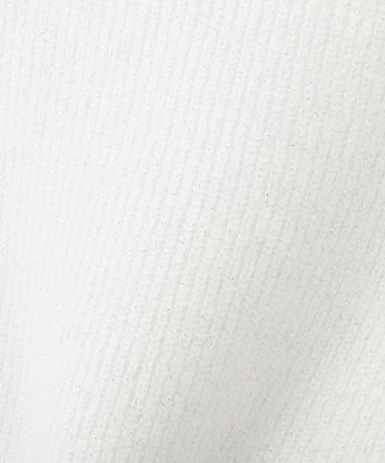 【青島心さん着用】ラメ入りオフショル畔ニット