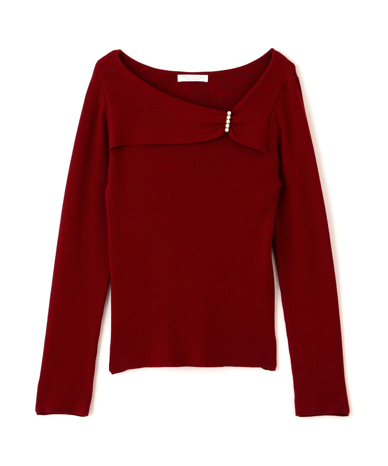 アシメパールデザインニット