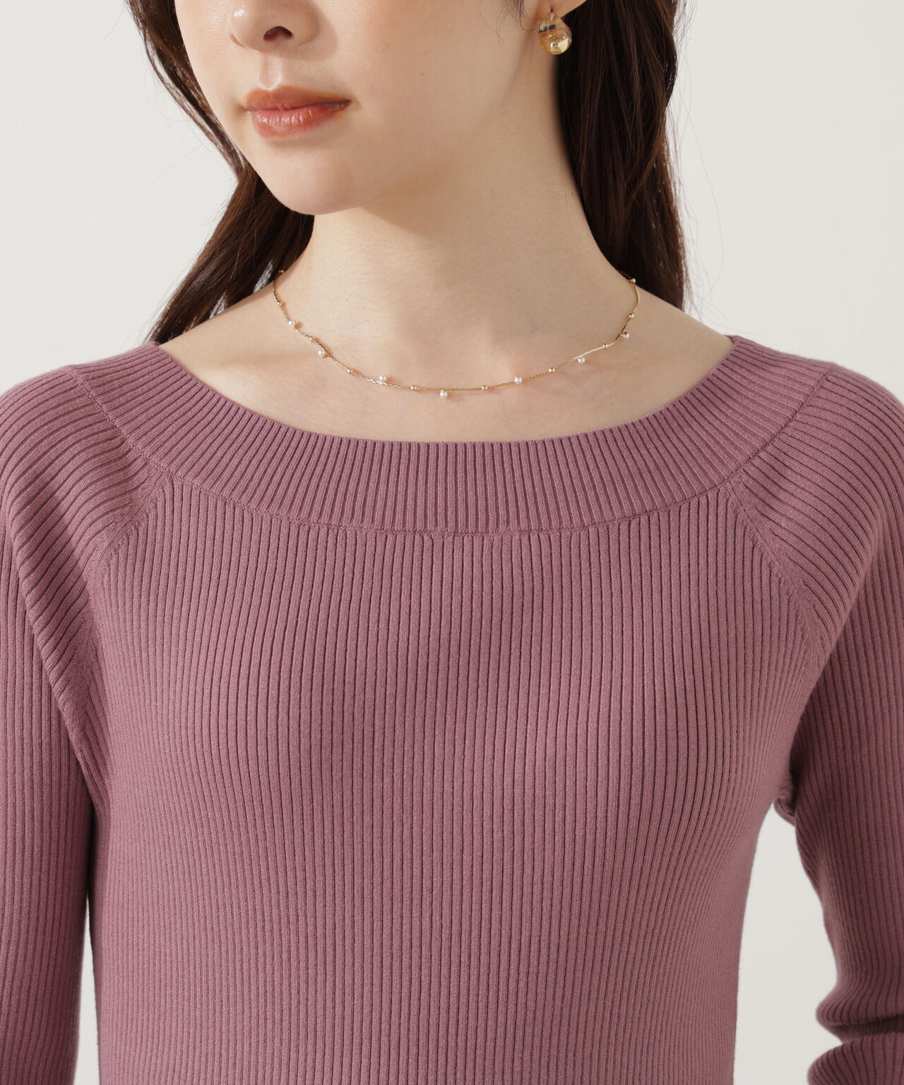 <ウォッシャブル>フレアスリーブオフショルニット