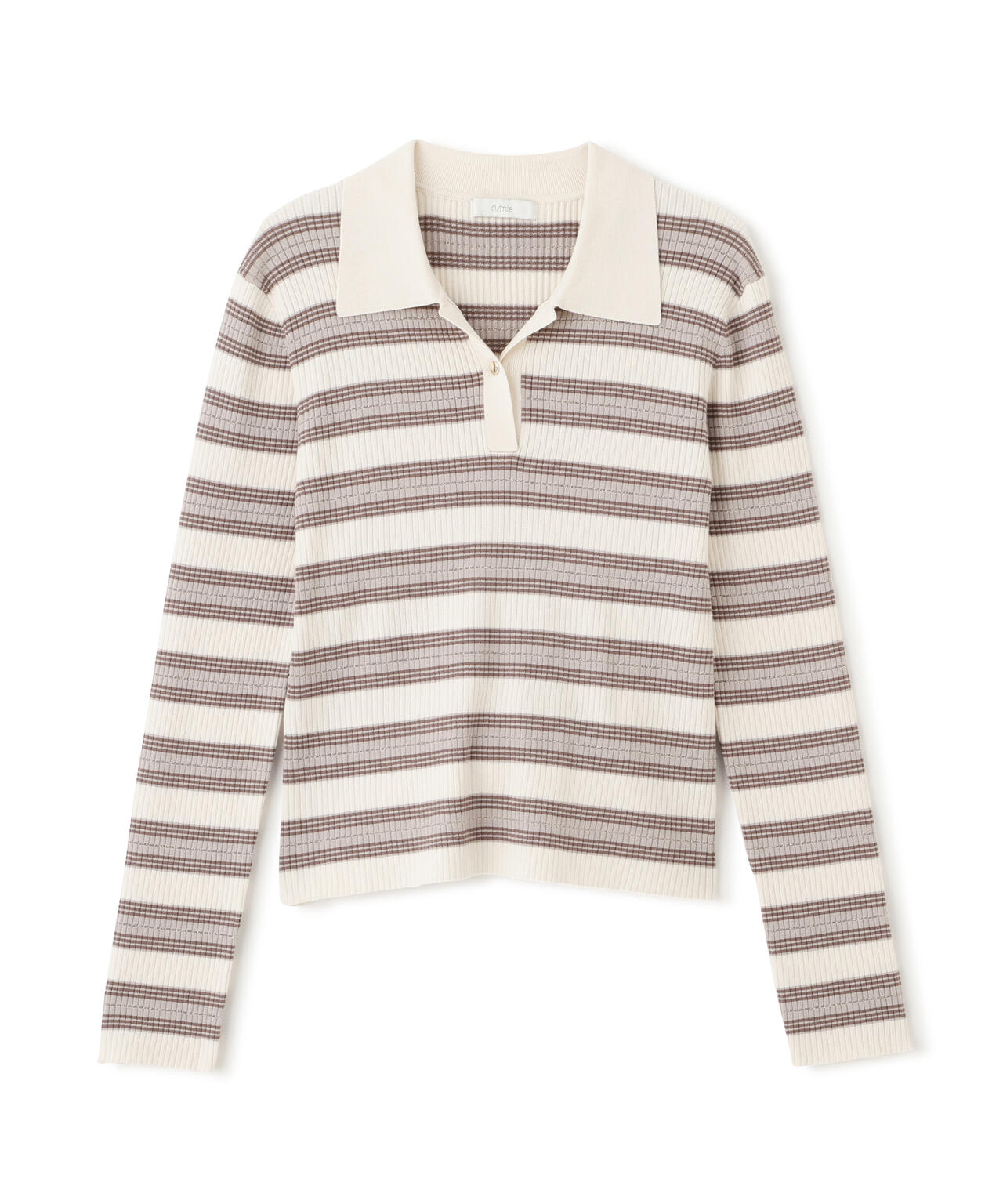 【加藤栞さん着用】ポロボーダーニット