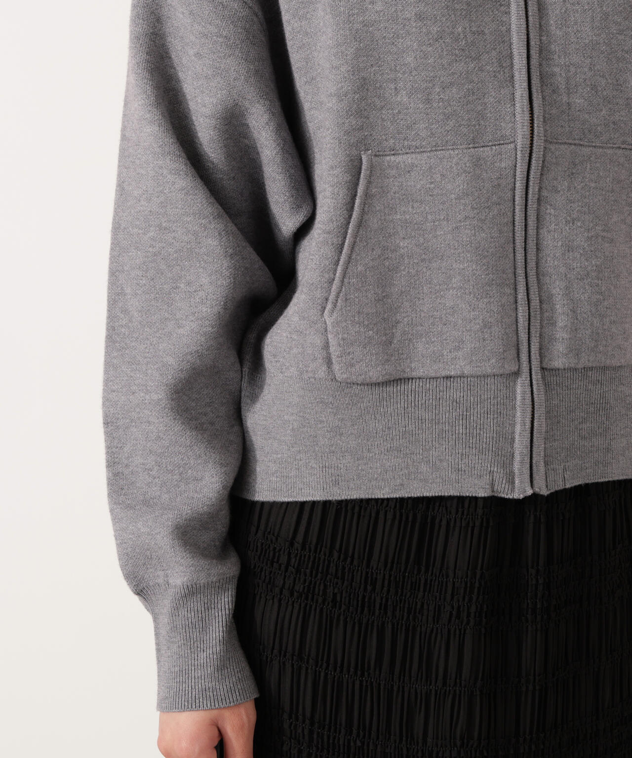 エコファー付きニットパーカー