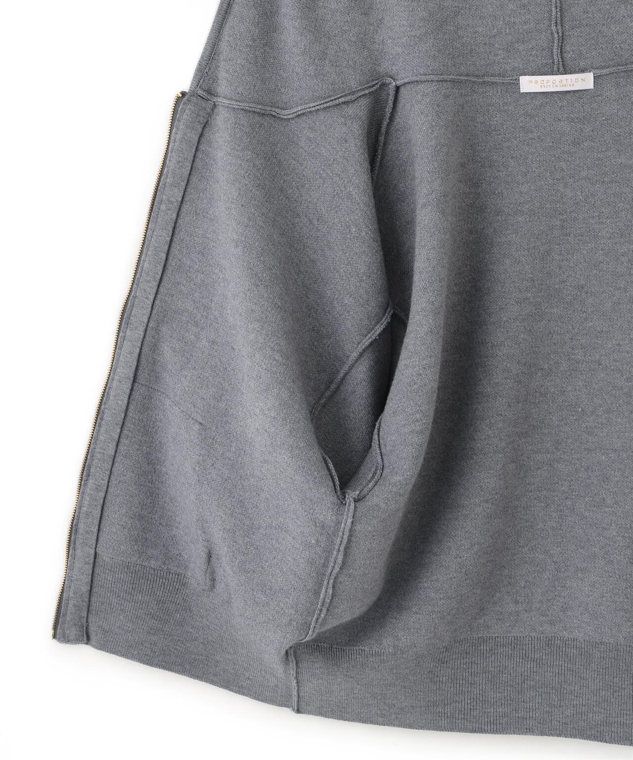 エコファー付きニットパーカー