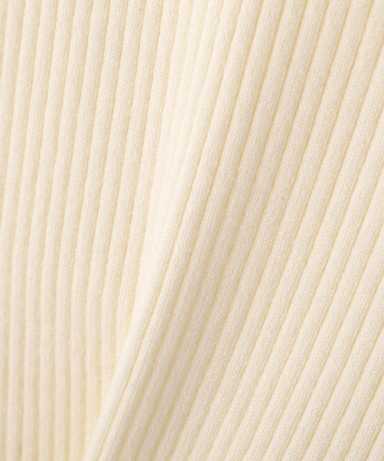 【加藤栞さん着用】<ウォッシャブル>部分シアーリブニット