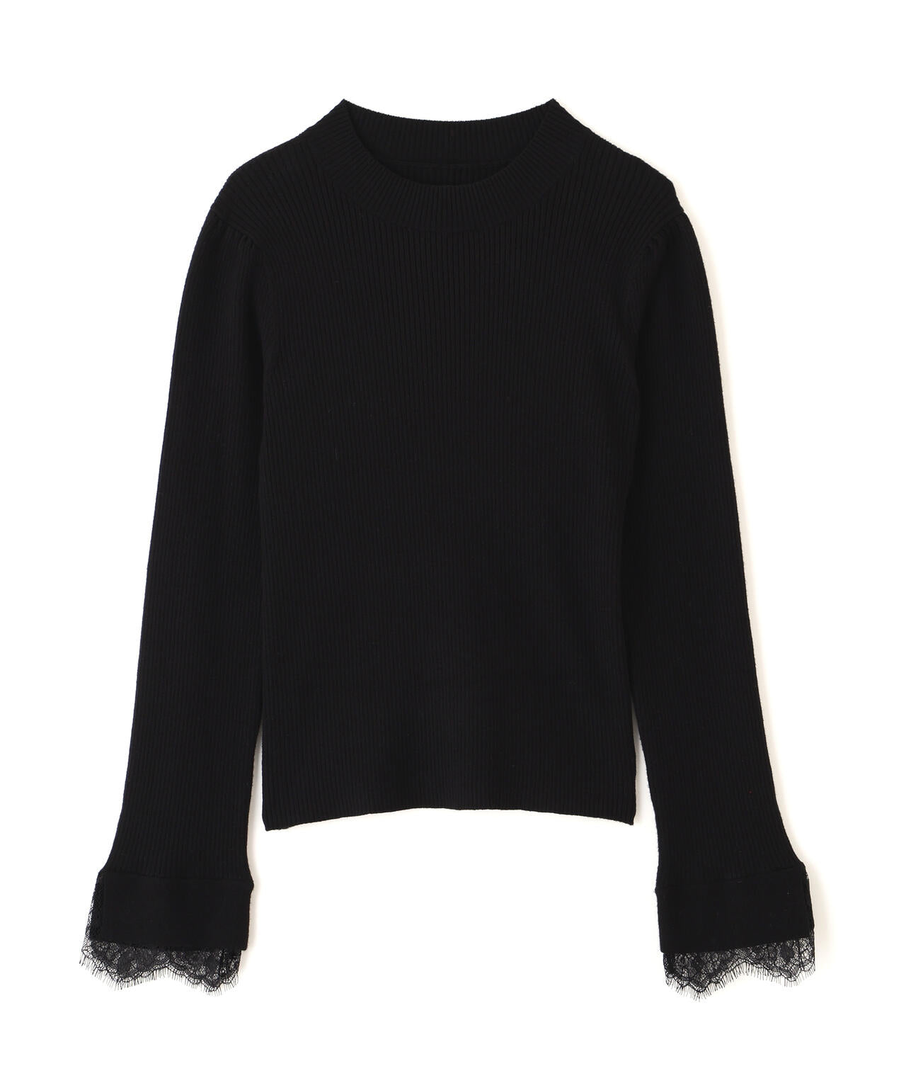 【加藤栞さん着用】レースドッキングスリーブニット