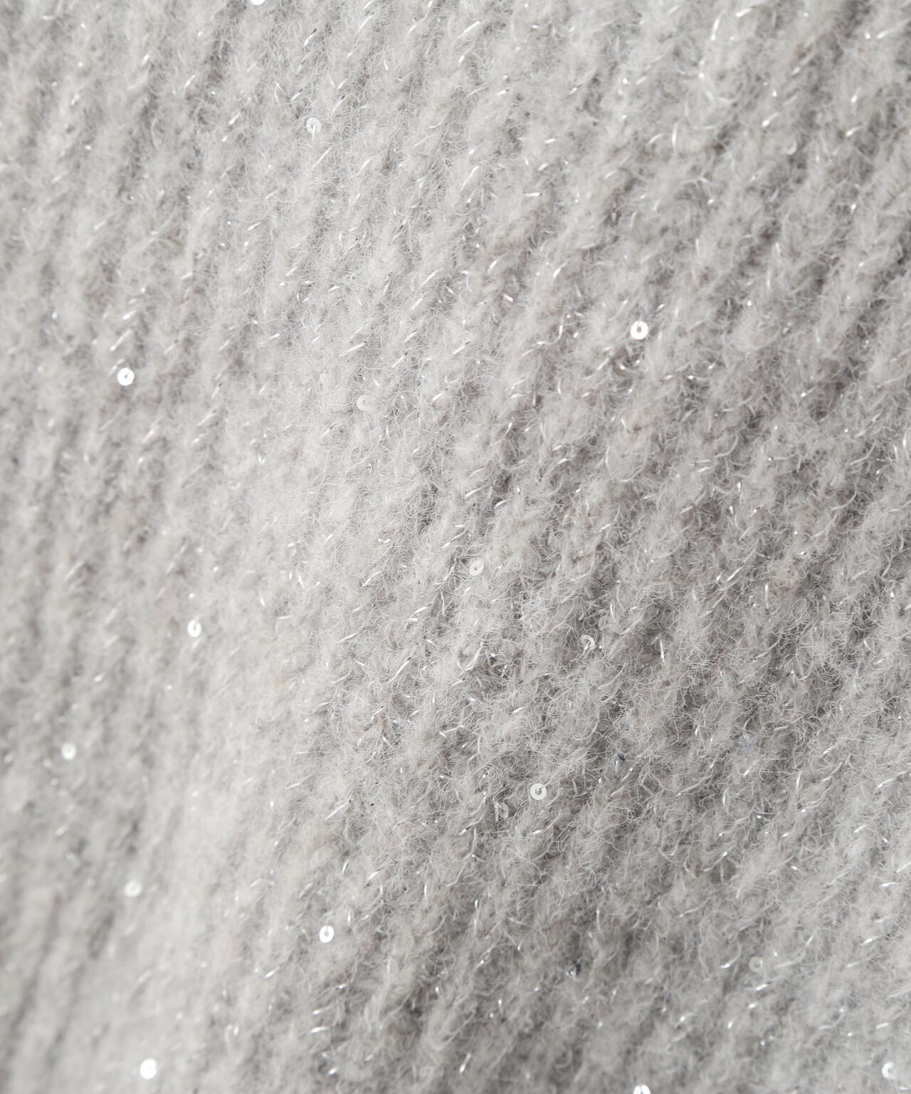 リボン付きオフショルニット