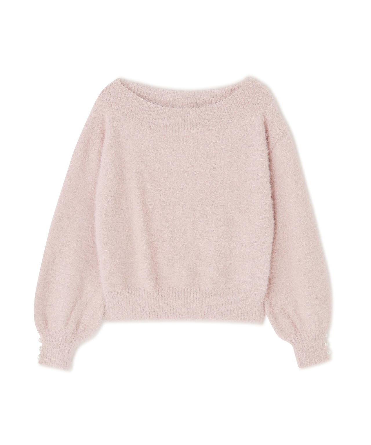 【加藤栞さん着用】ミニシャギーオフショルニット【ネイビー:WEB・一部店舗限定】