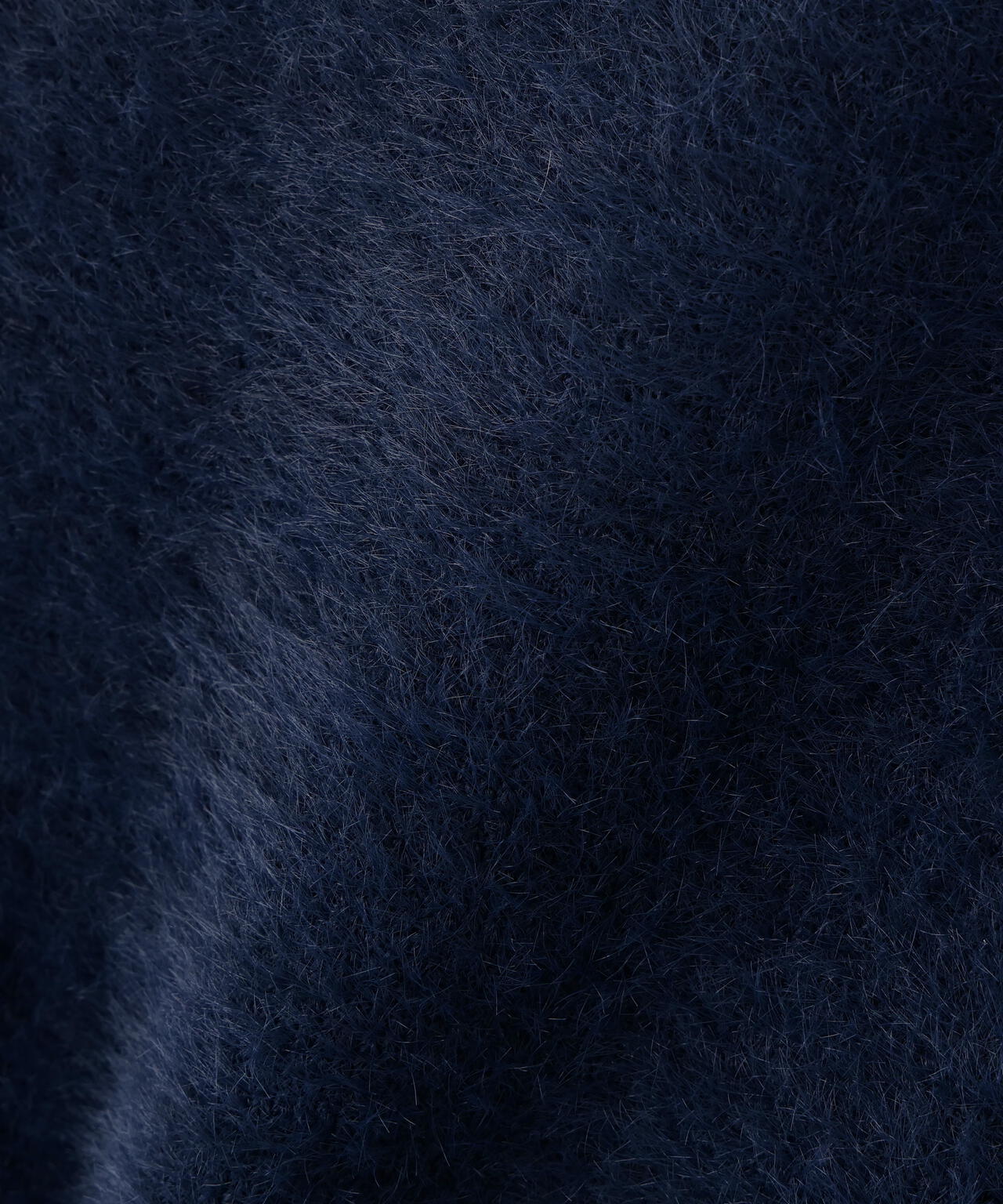 【加藤栞さん着用】ミニシャギーオフショルニット【ネイビー:WEB・一部店舗限定】