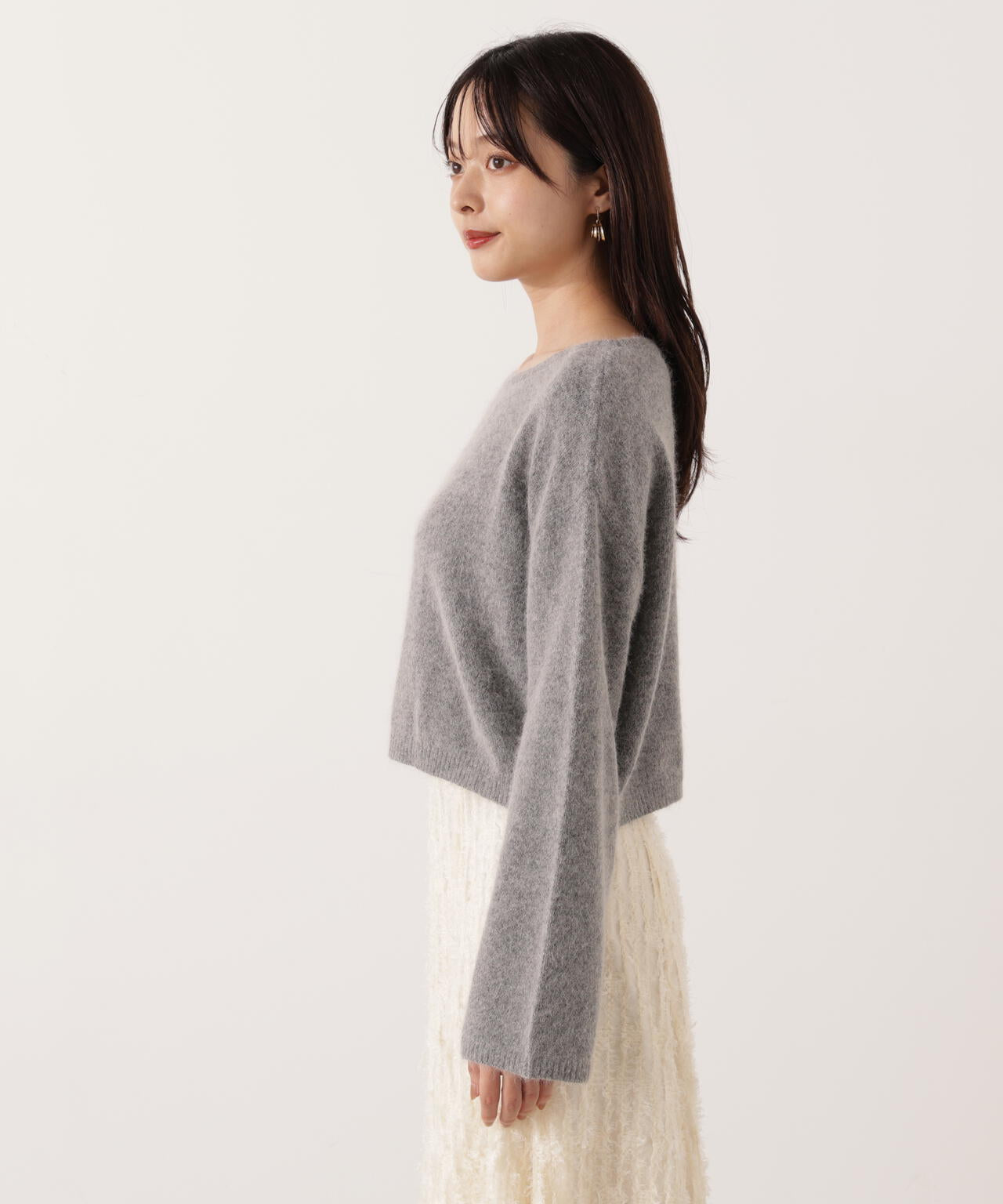 ショートFOX混ニット