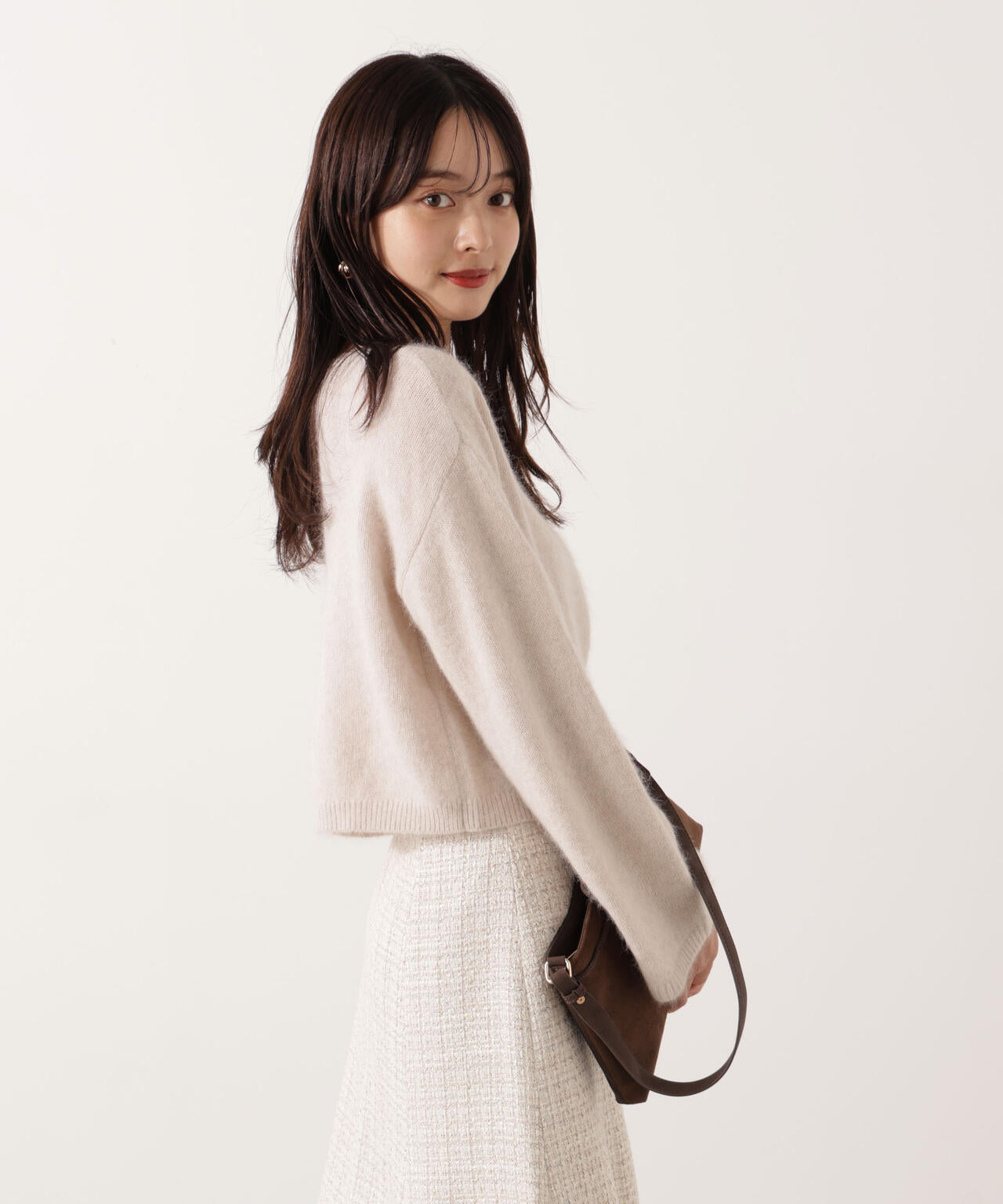 ショートFOX混ニット