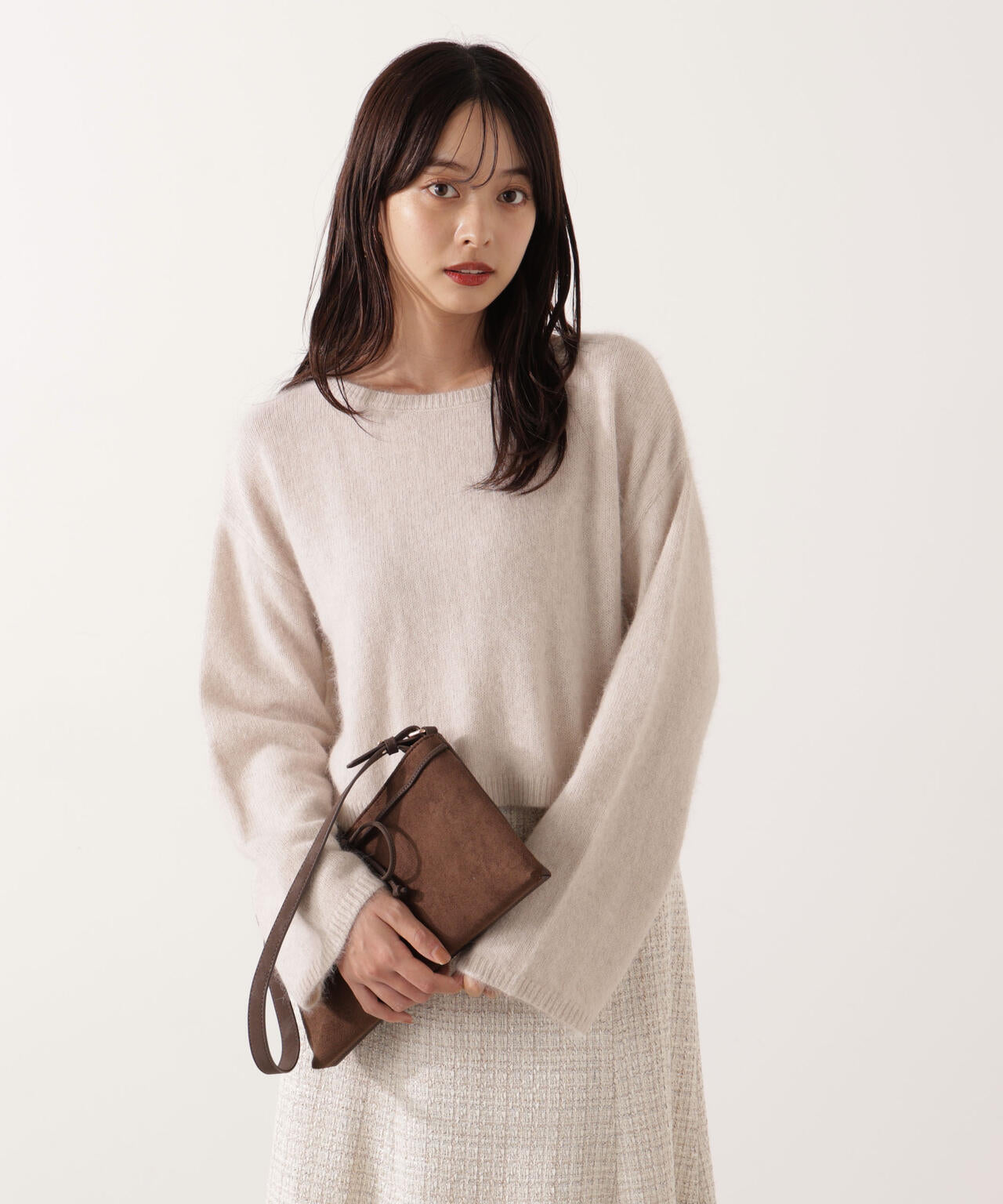 ショートFOX混ニット