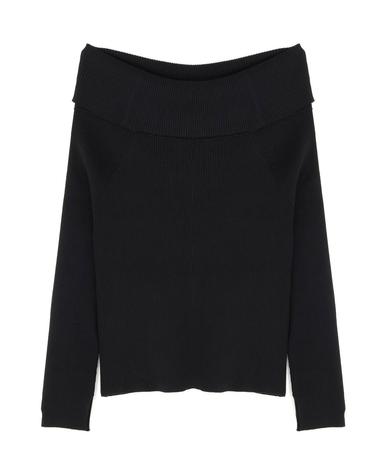 <谷川菜奈さん着用>オフショルリブニット