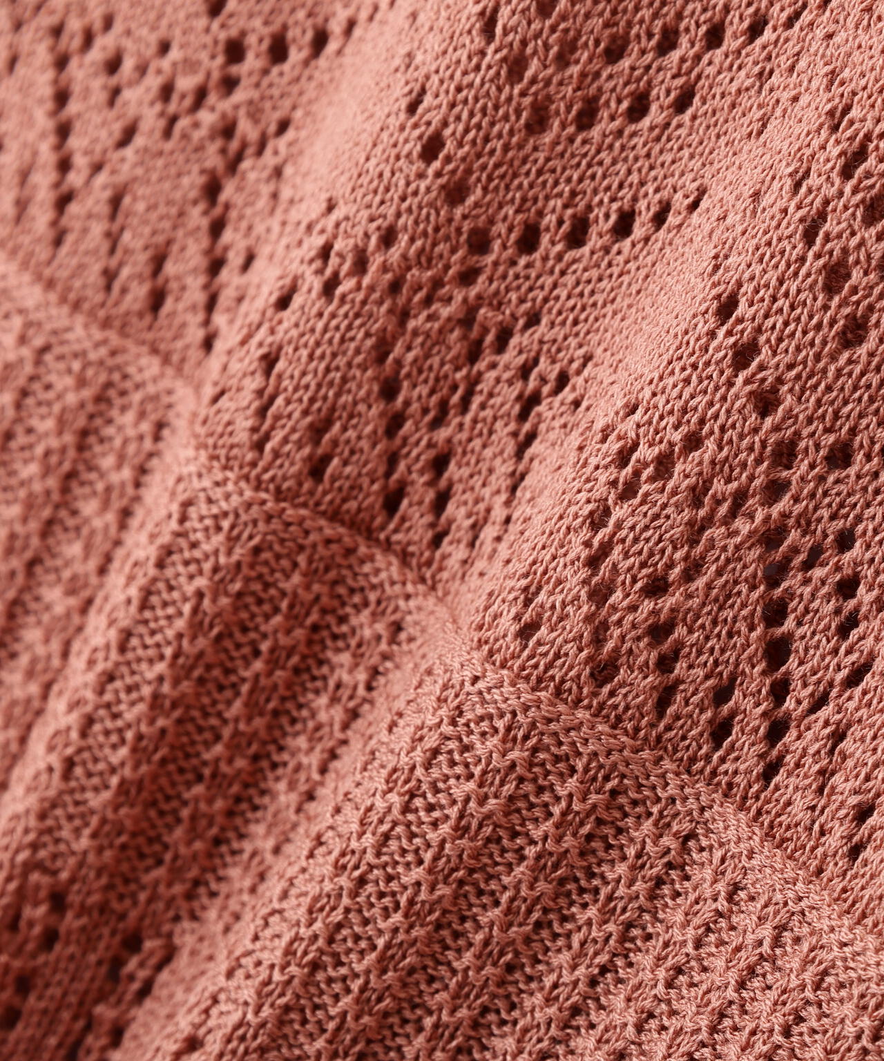 透かし柄フリルニット