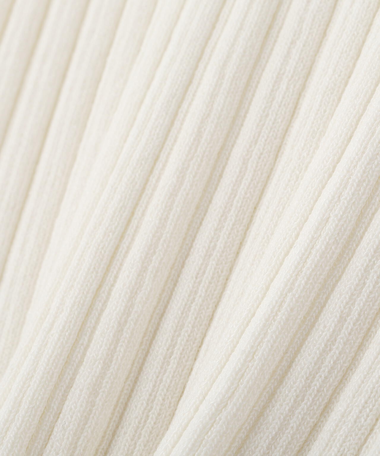 ハートネック半袖リブニット