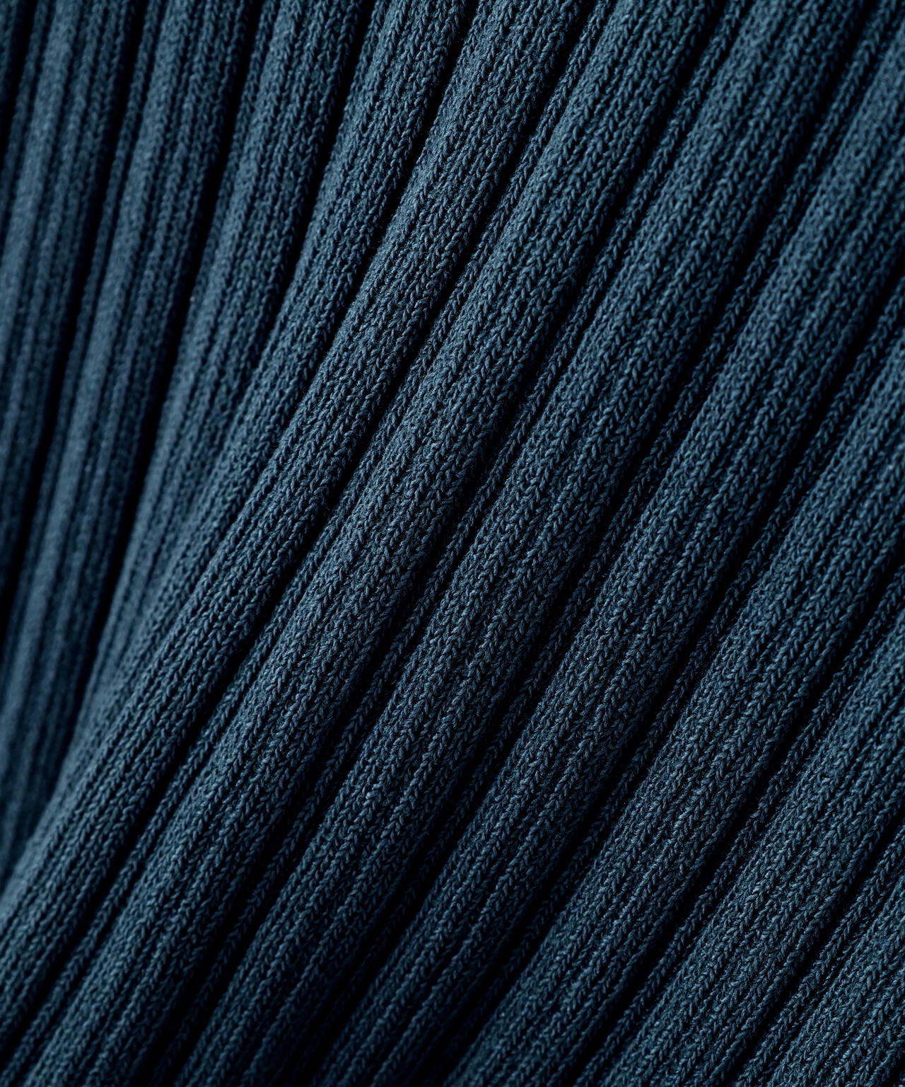 ハートネック半袖リブニット