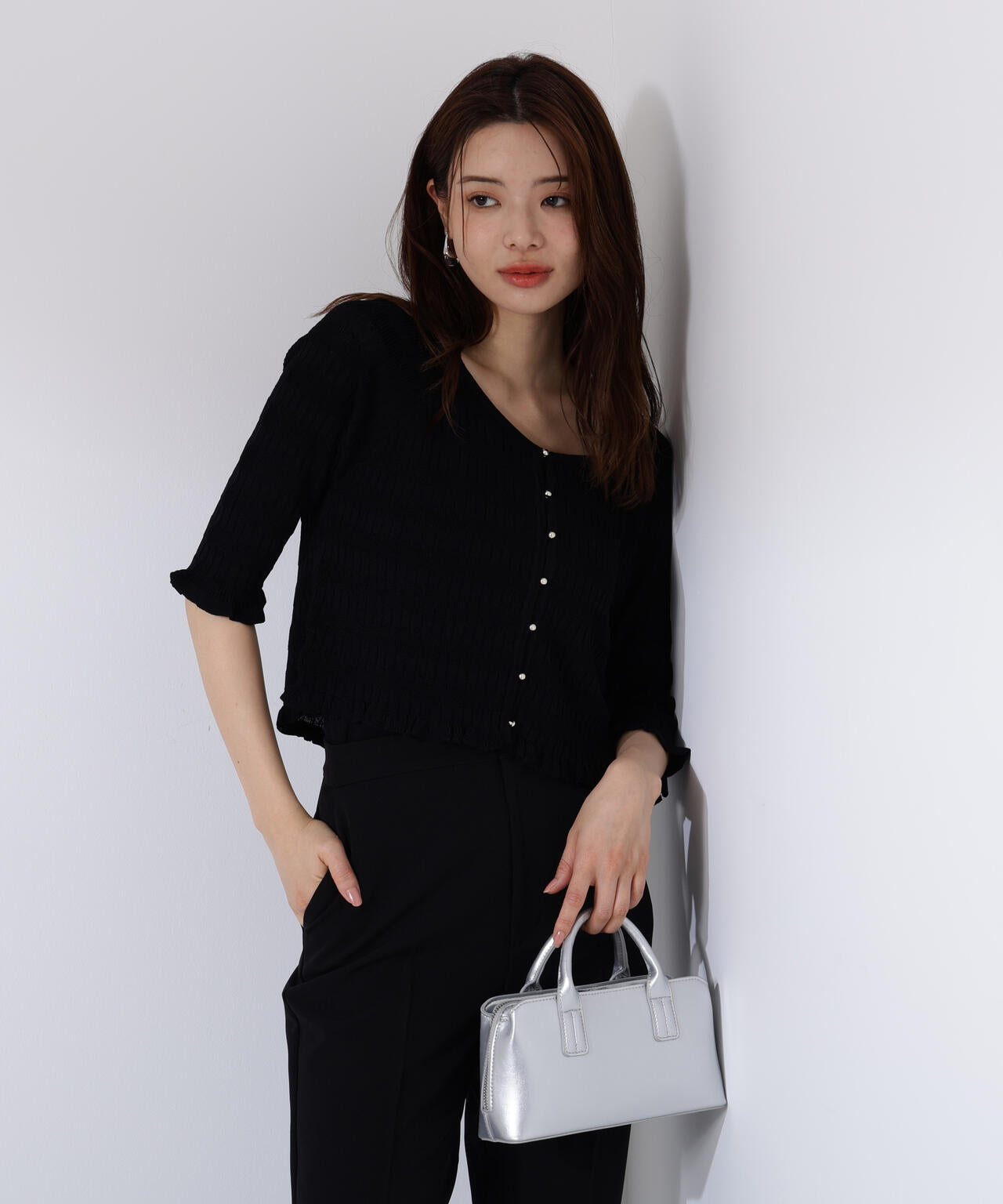 〈接触冷感〉変わり編みニットカーディガン【official site限定】