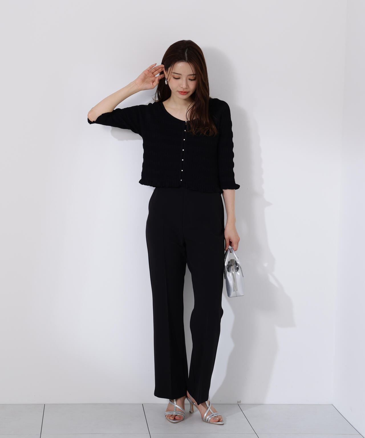 〈接触冷感〉変わり編みニットカーディガン【official site限定】