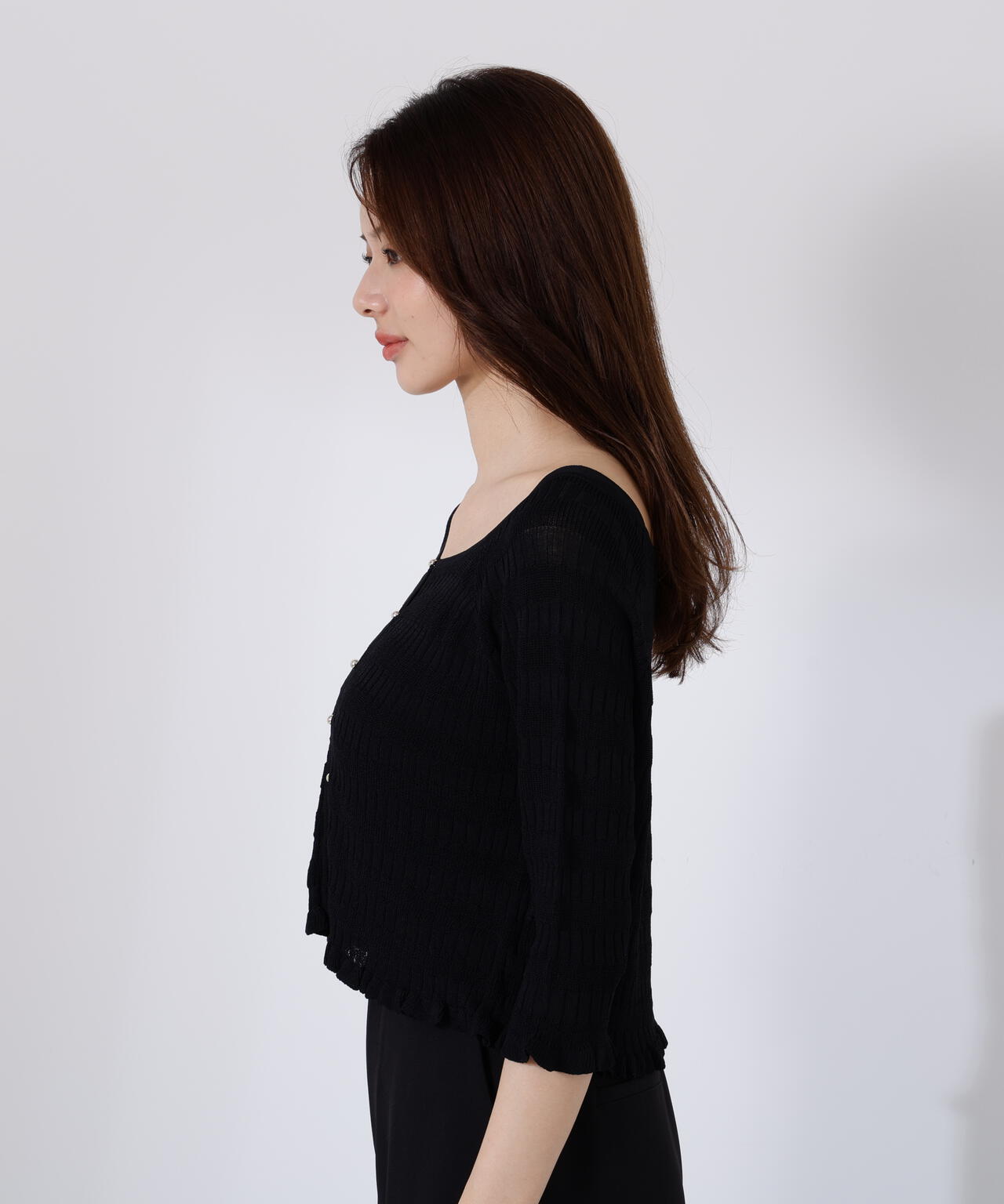 〈接触冷感〉変わり編みニットカーディガン【official site限定】