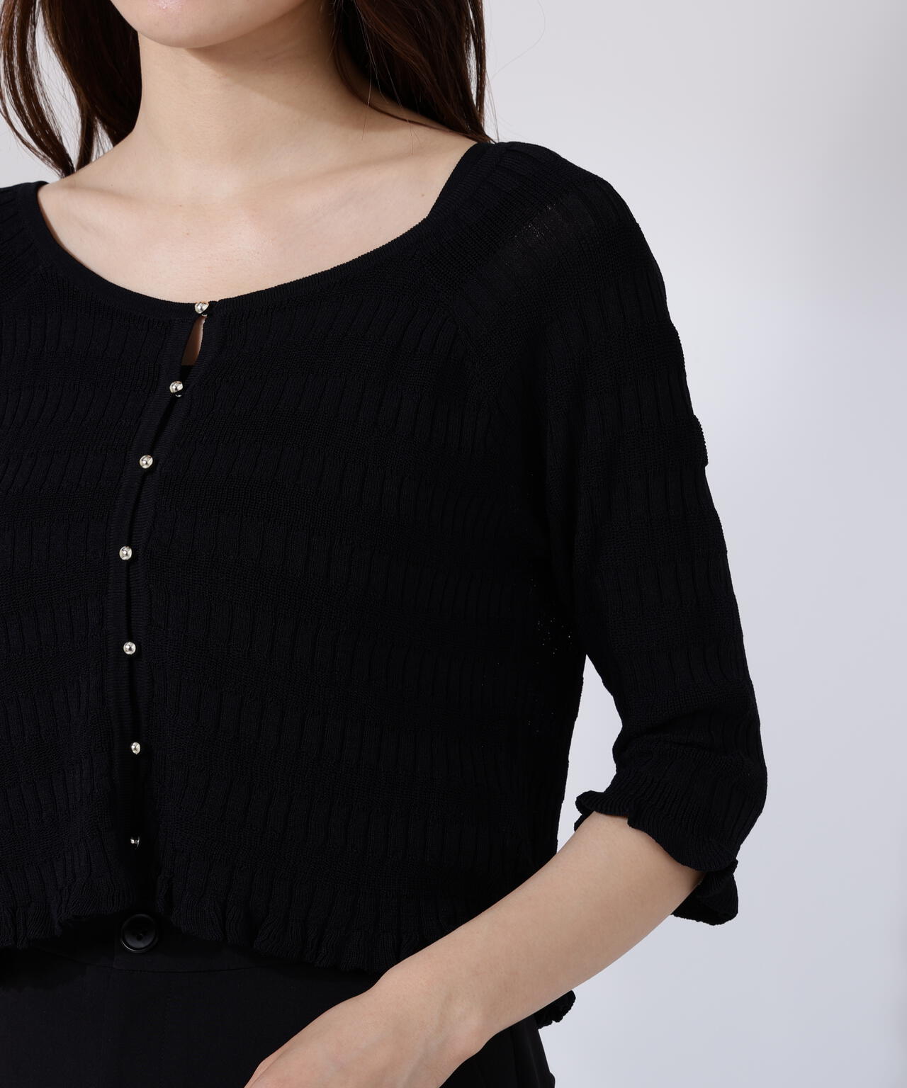 〈接触冷感〉変わり編みニットカーディガン【official site限定】