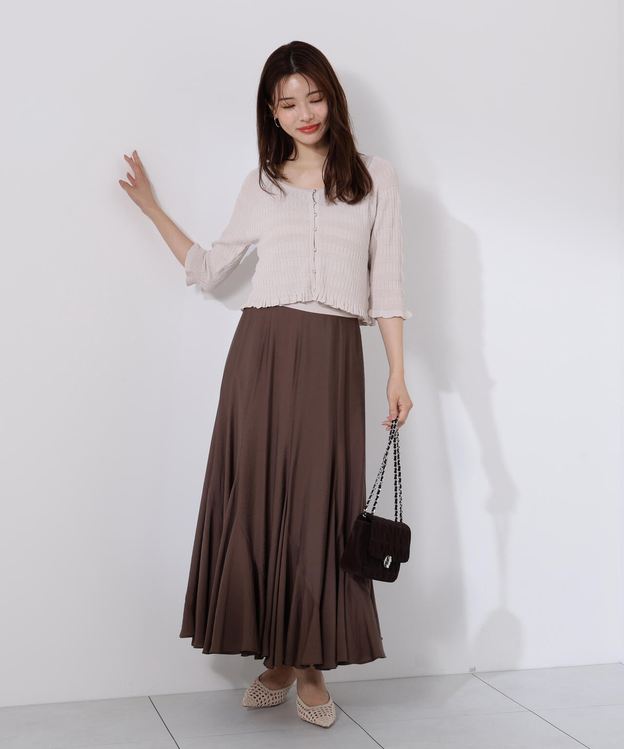 〈接触冷感〉変わり編みニットカーディガン【official site限定】