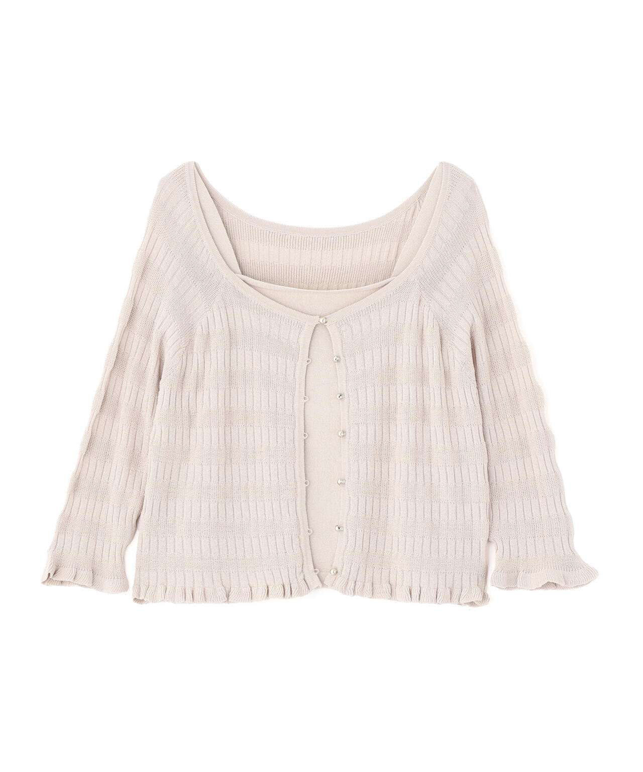 〈接触冷感〉変わり編みニットカーディガン【official site限定】