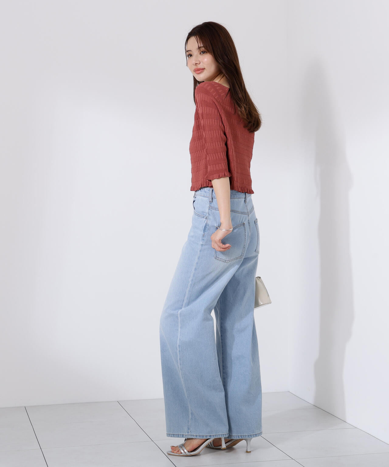 〈接触冷感〉変わり編みニットカーディガン【official site限定】