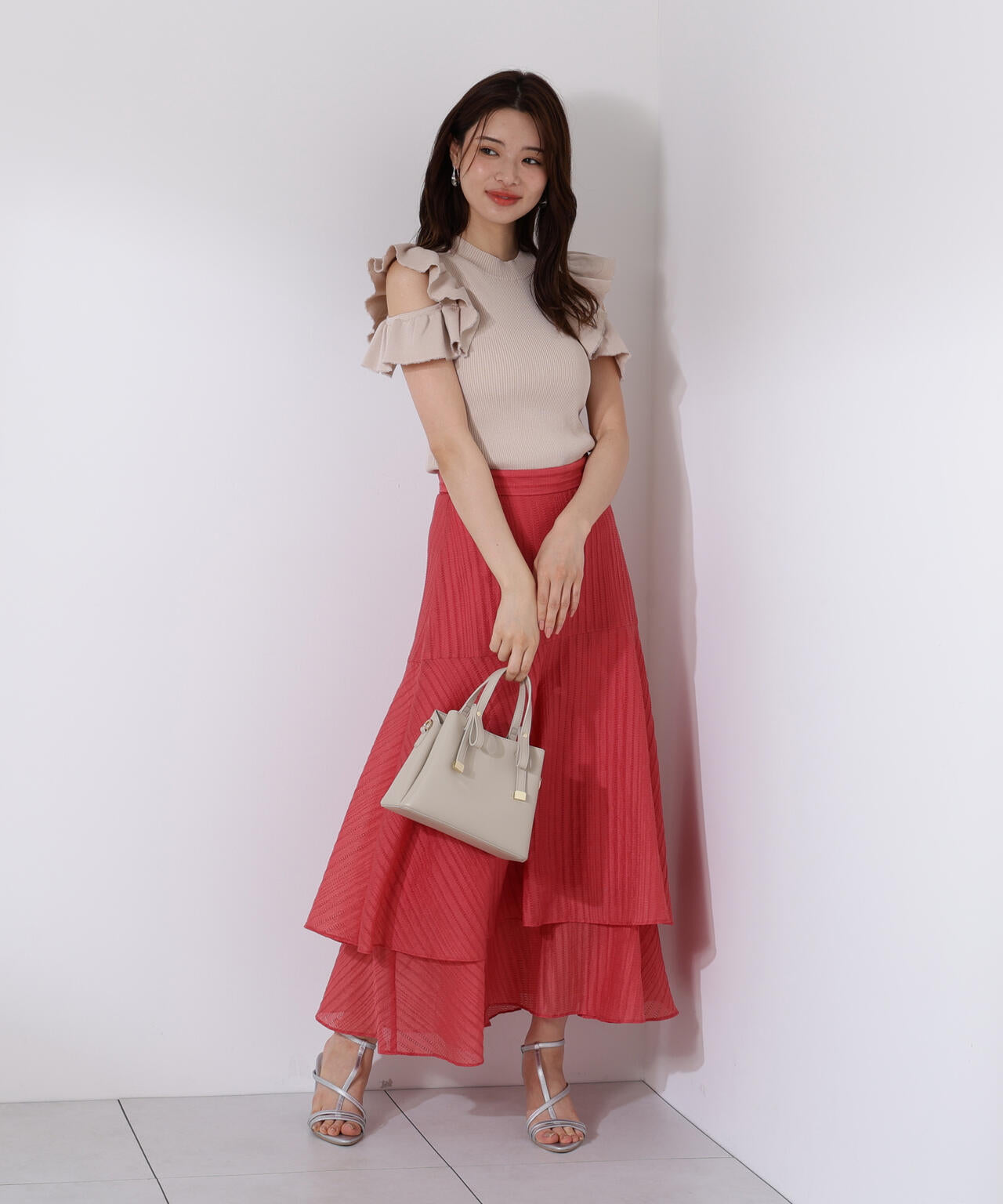 デザインスリーブニット