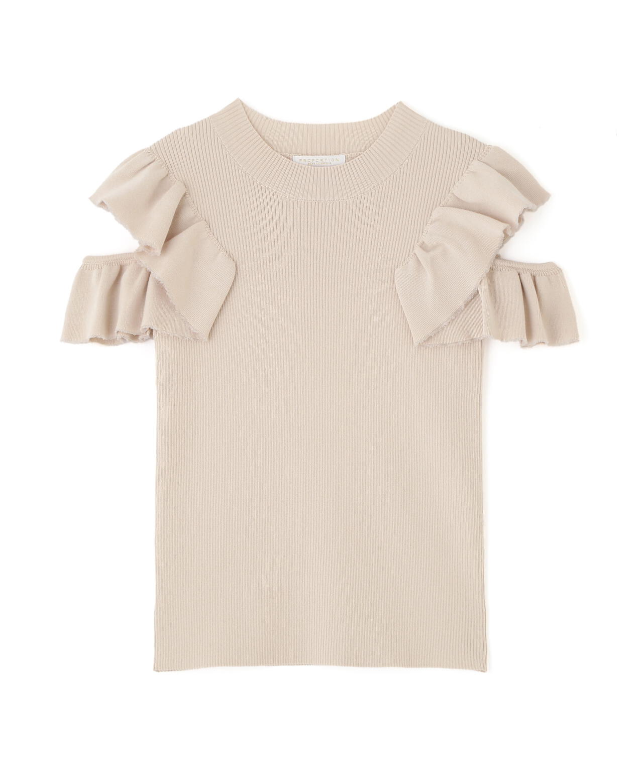 デザインスリーブニット