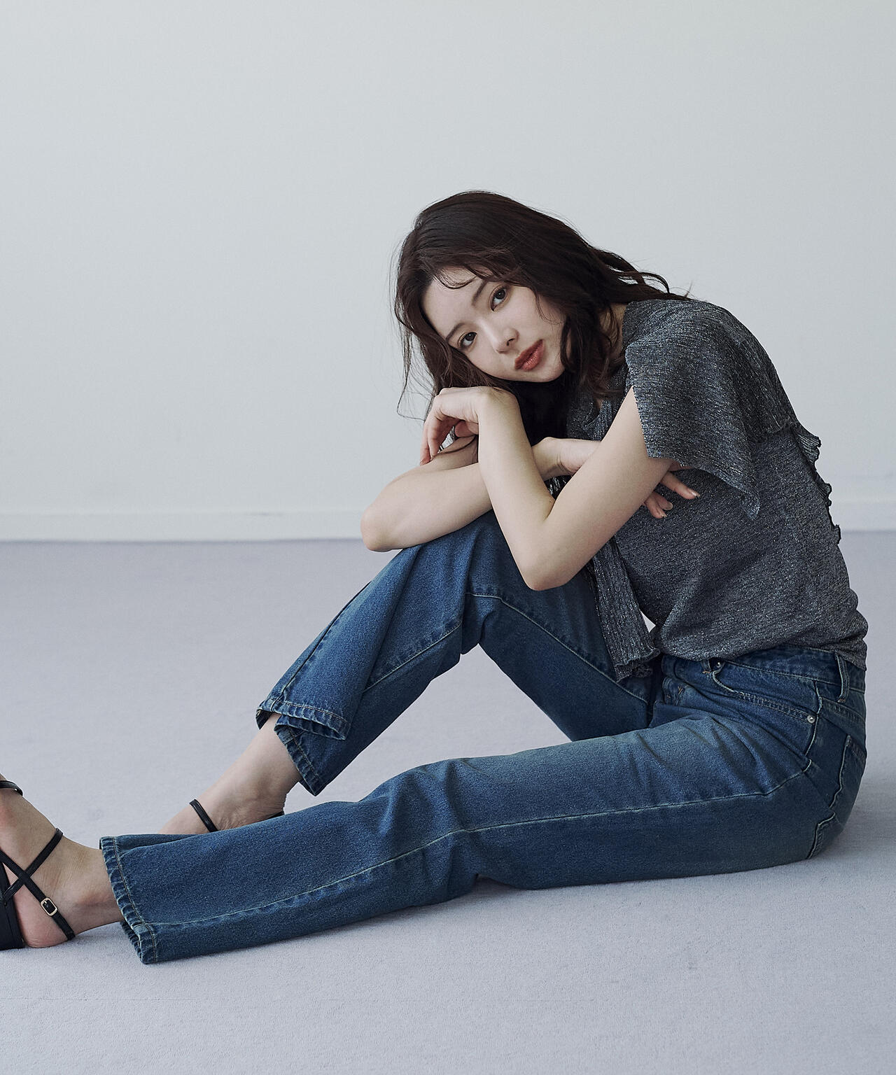 シアーリブニットアンサンブル