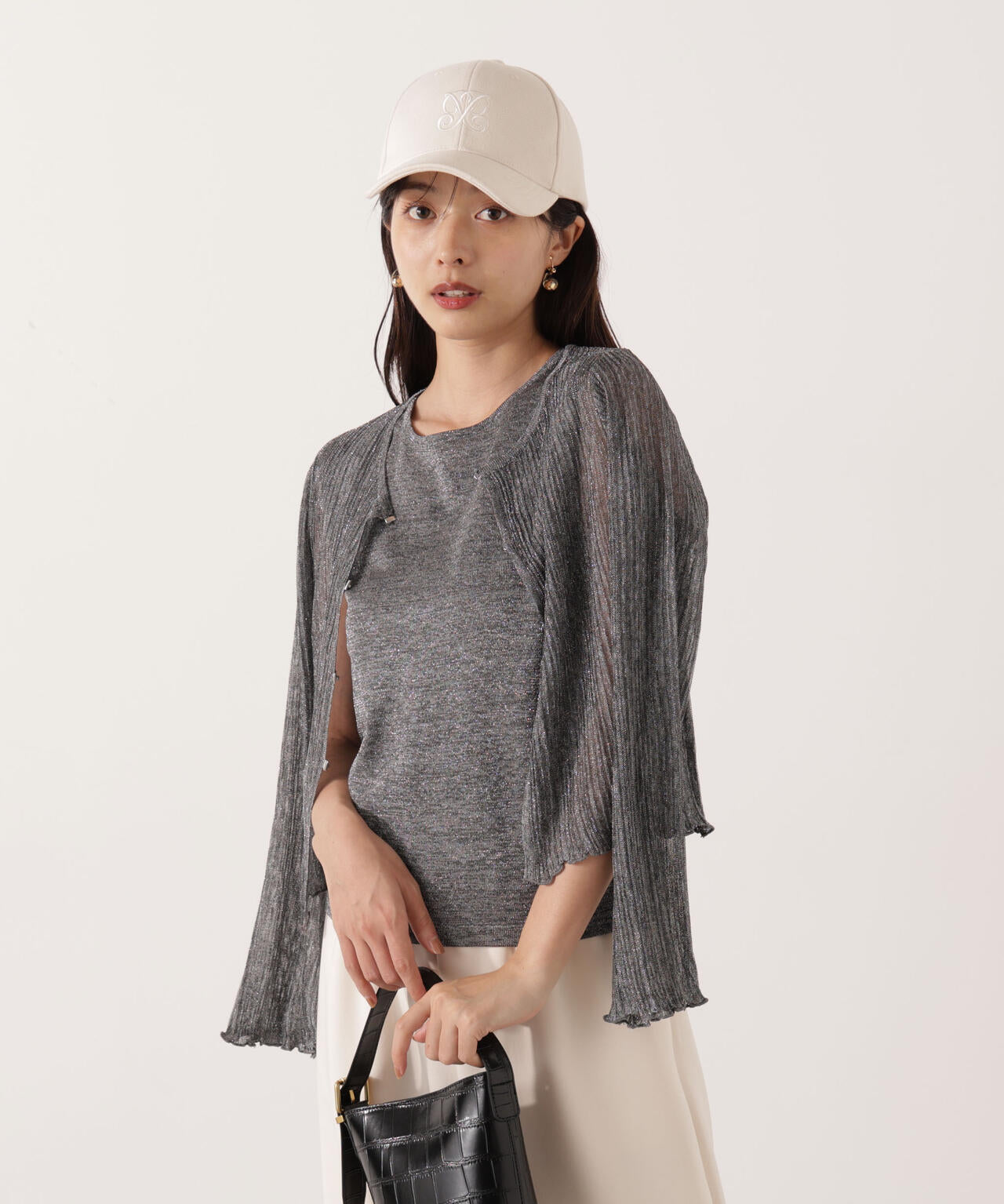 シアーリブニットアンサンブル