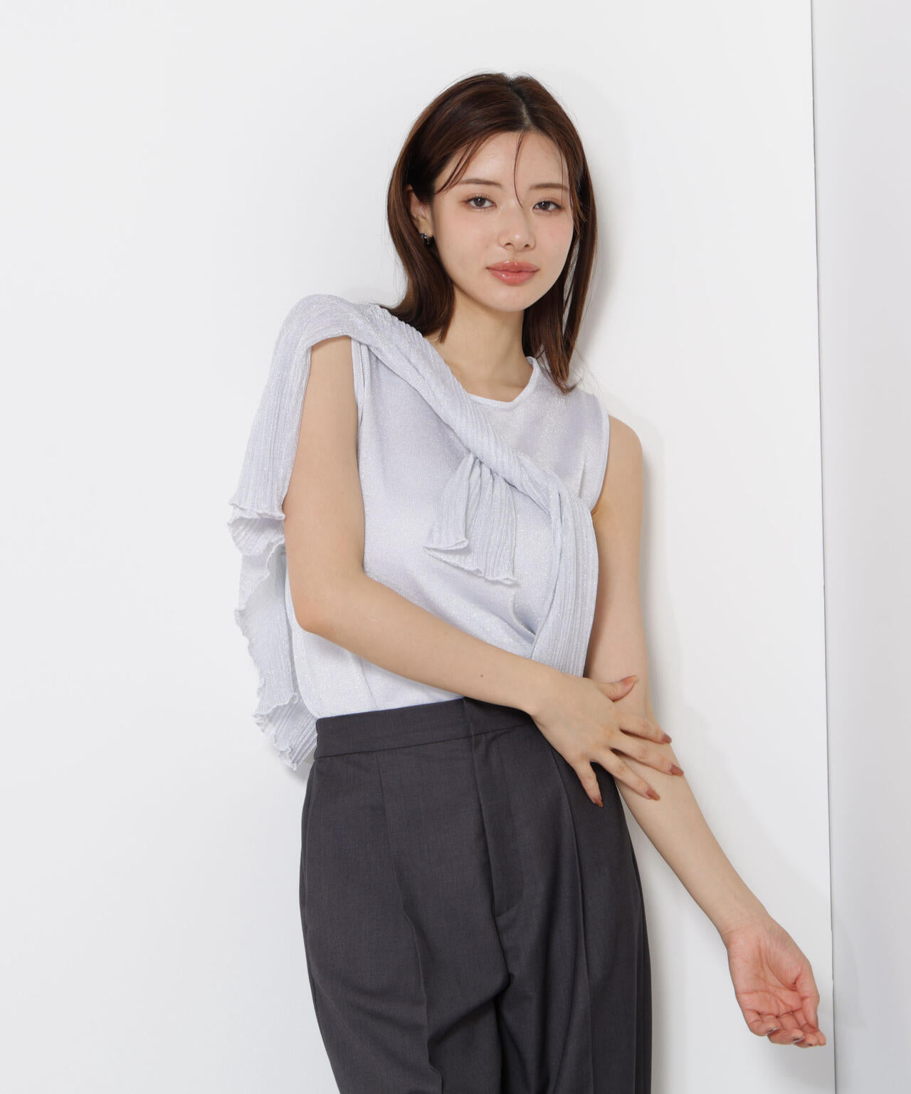 シアーリブニットアンサンブル