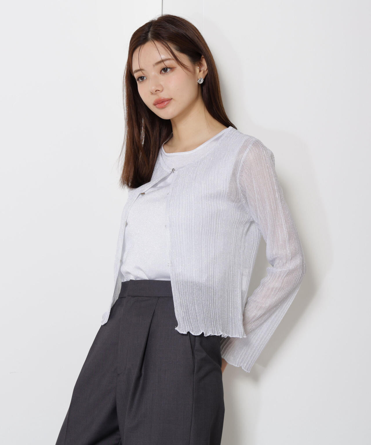 シアーリブニットアンサンブル