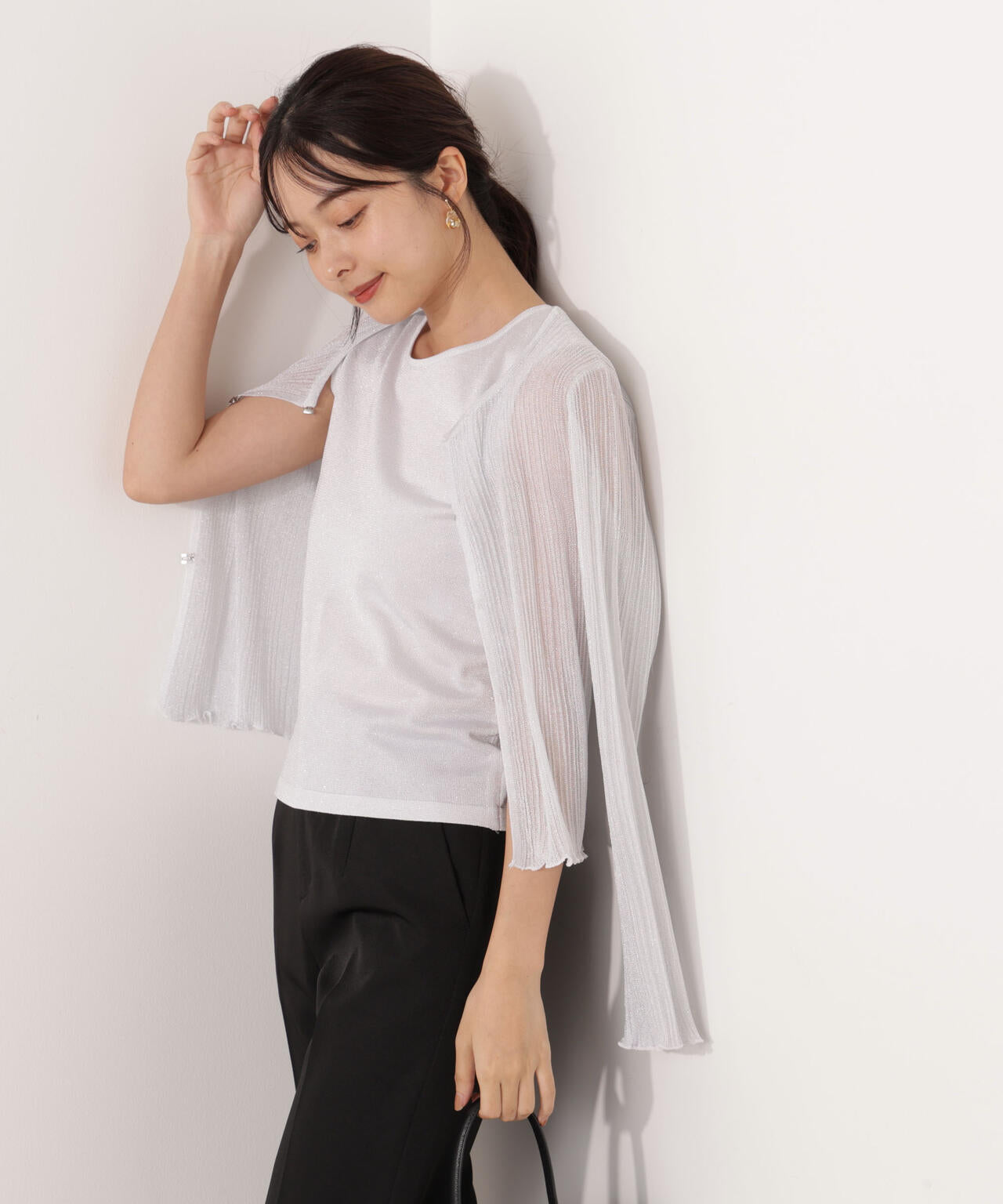 シアーリブニットアンサンブル