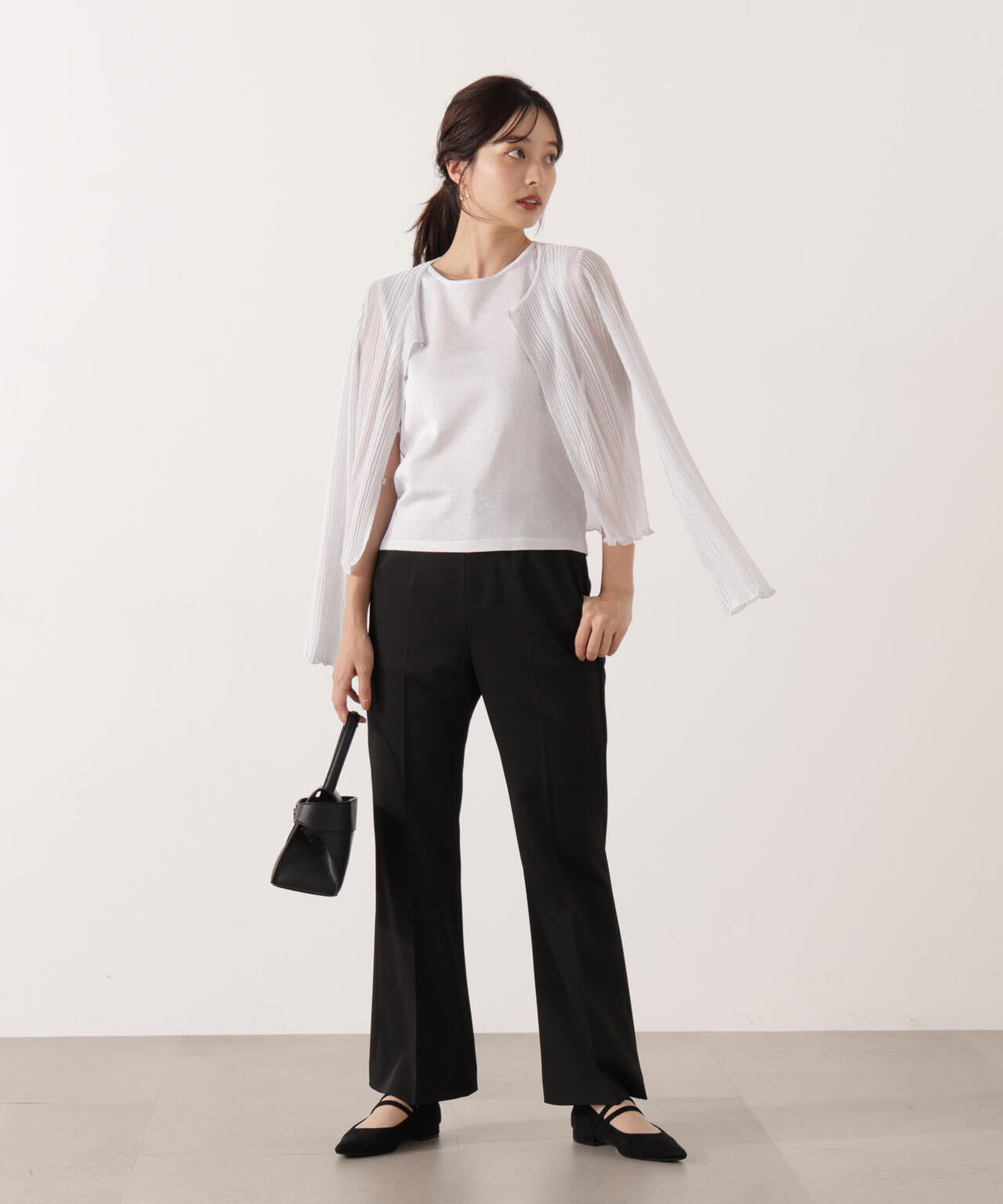 シアーリブニットアンサンブル