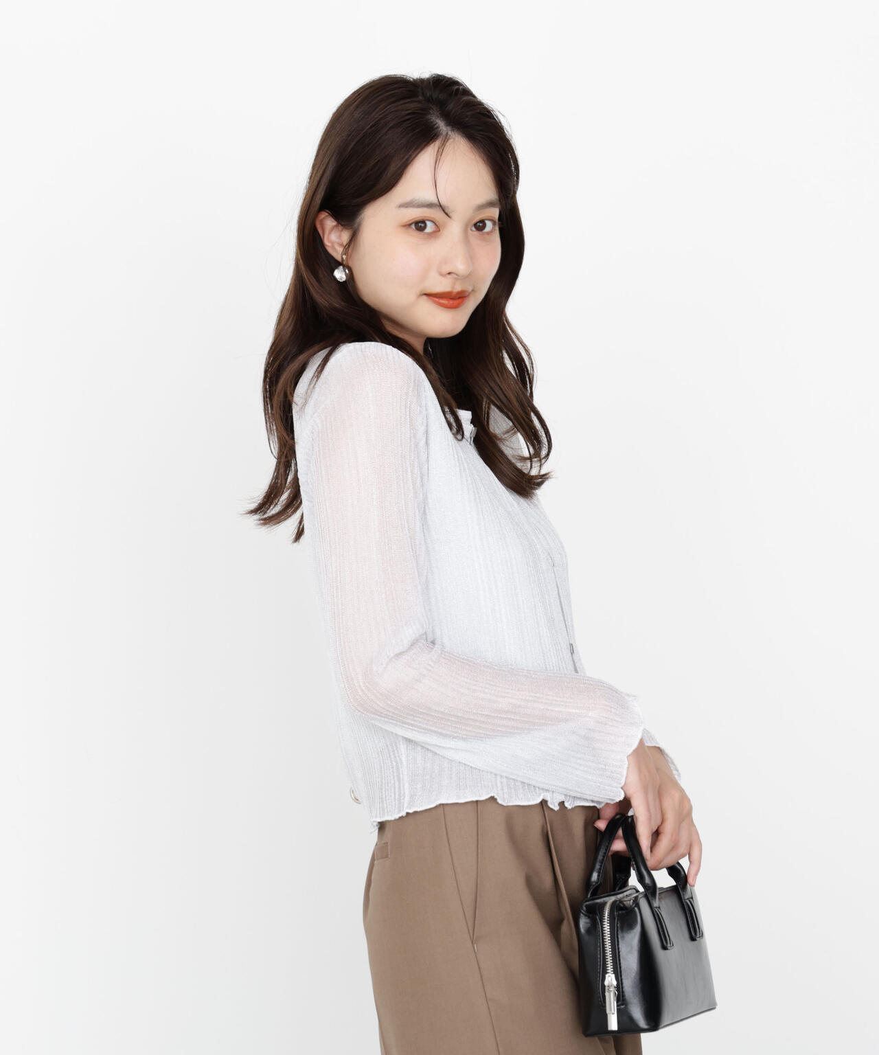 シアーリブニットアンサンブル