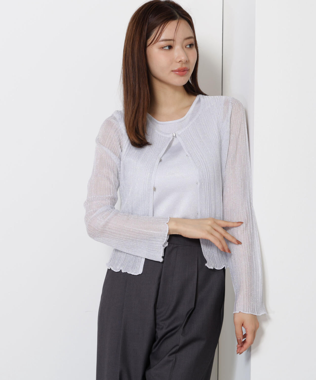 シアーリブニットアンサンブル